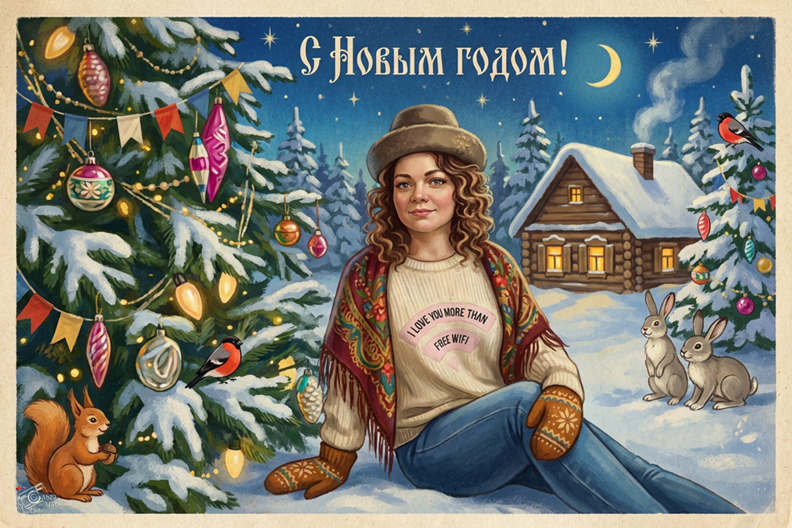 Винтажные новогодние открытки. Ольга Чёкотова (Фотограф Кострома)