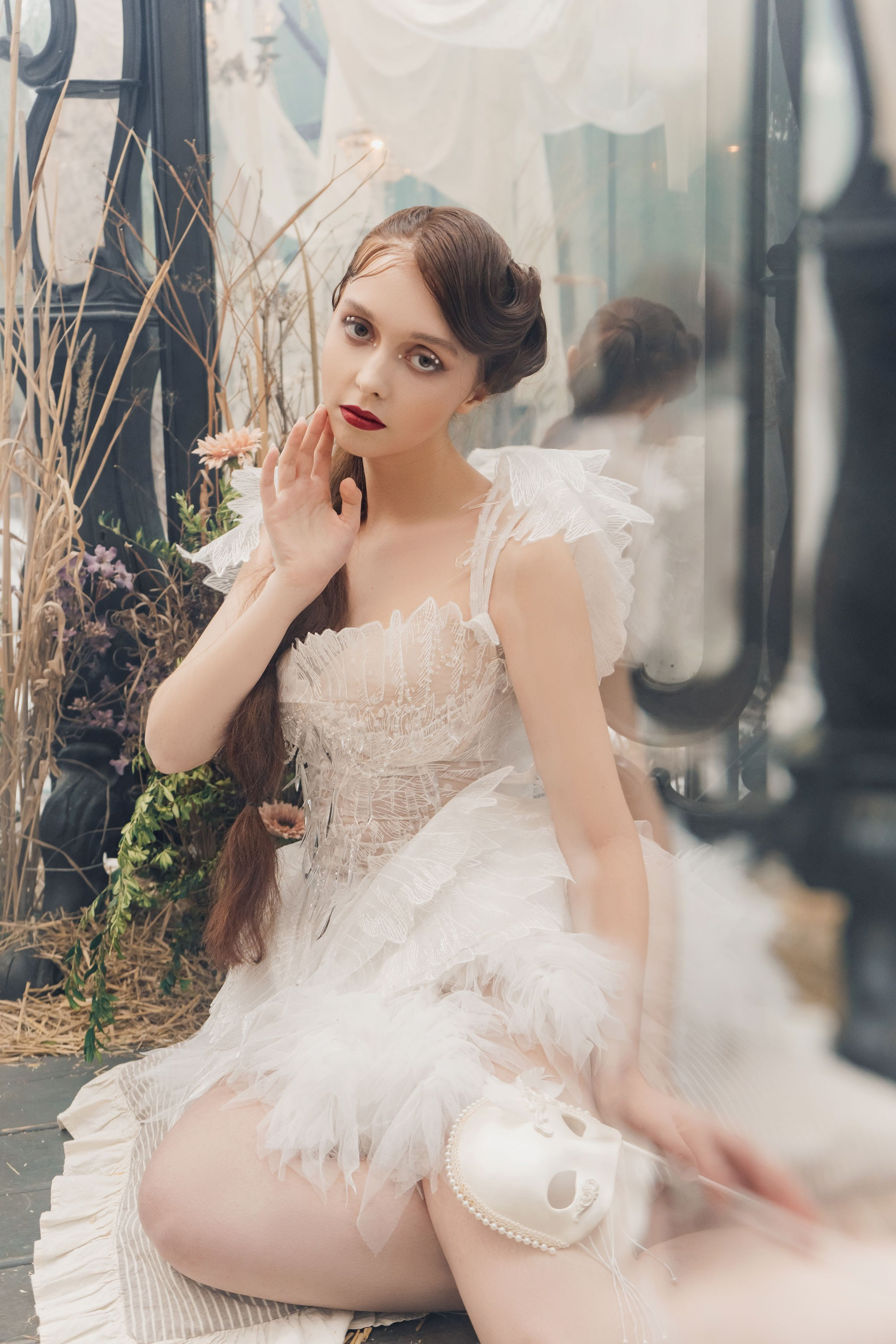 Лебедь в будуаре. Проект «Сны Синицы» — Волшебные фотосессии