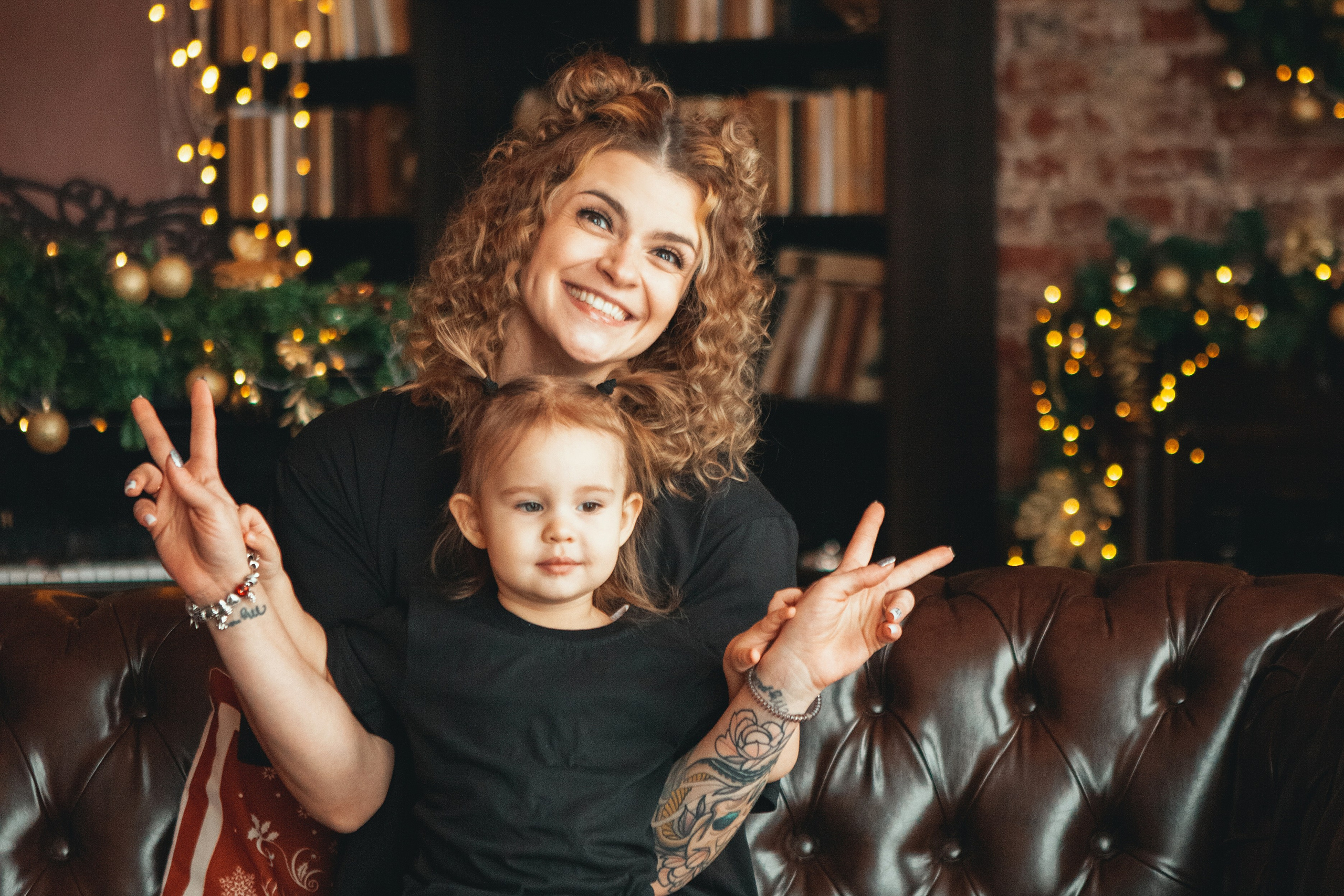 Новогодняя семейная фотосессия в студии. Фотограф Ольга Ефремова