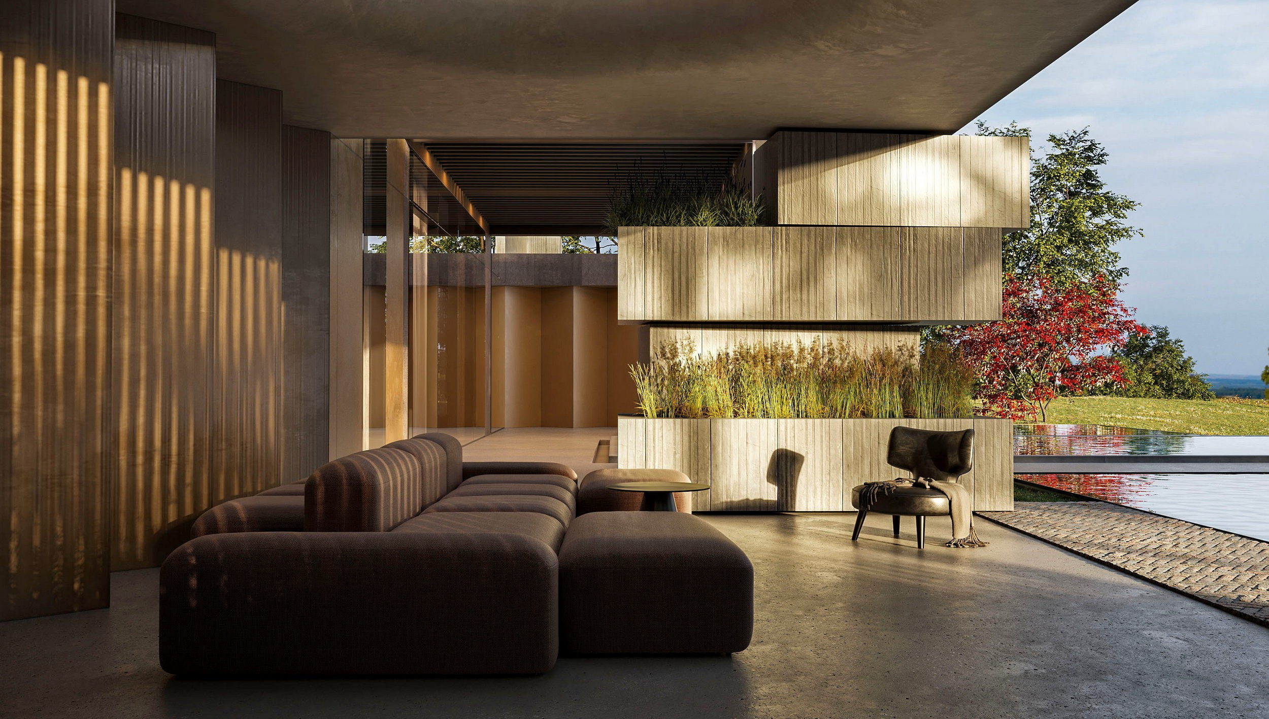 Барн хаус от дизайн студии, внутренний атриум