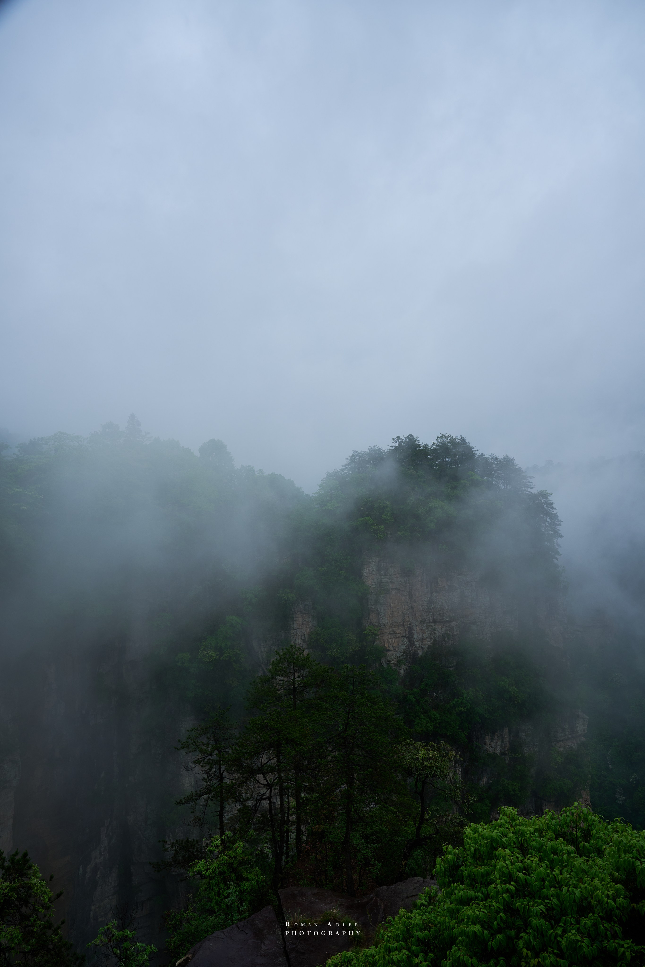 Zhangjiajie. Here, the sky seems to descend to the earth