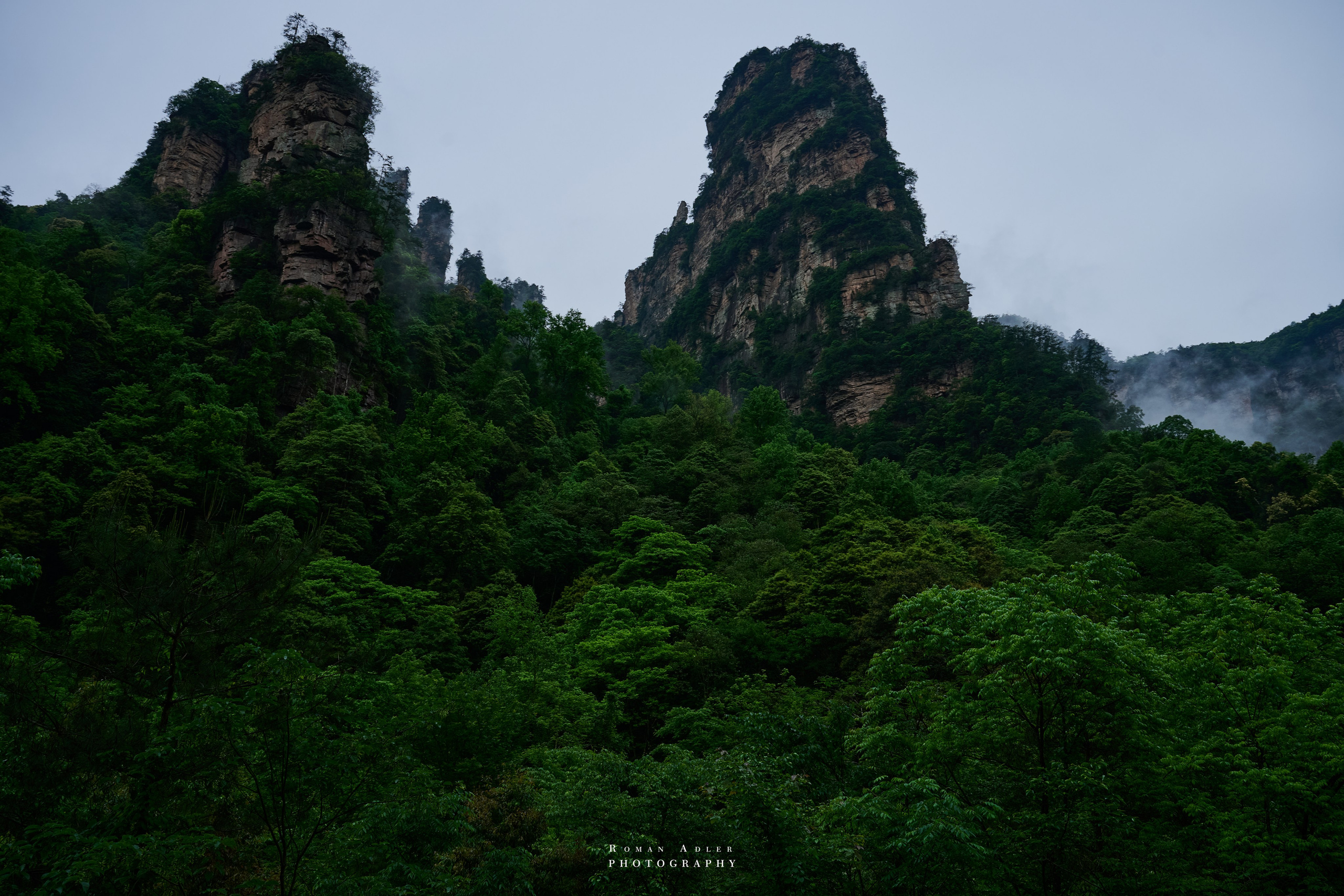Zhangjiajie. Here, the sky seems to descend to the earth