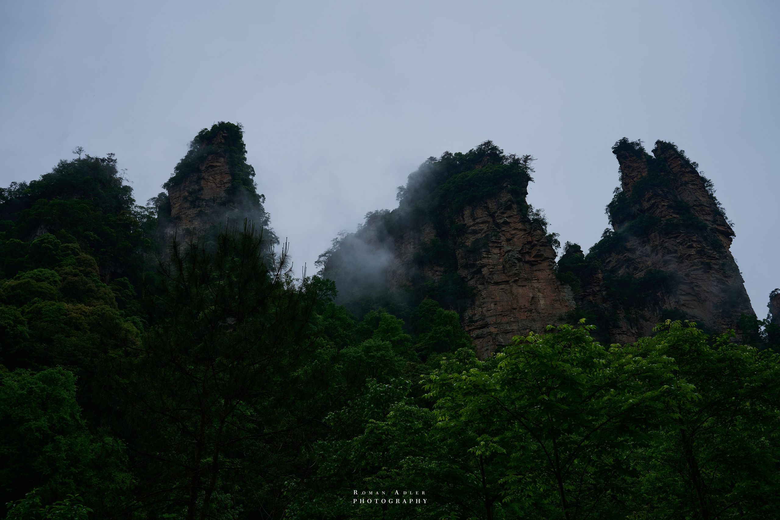 Zhangjiajie. Here, the sky seems to descend to the earth