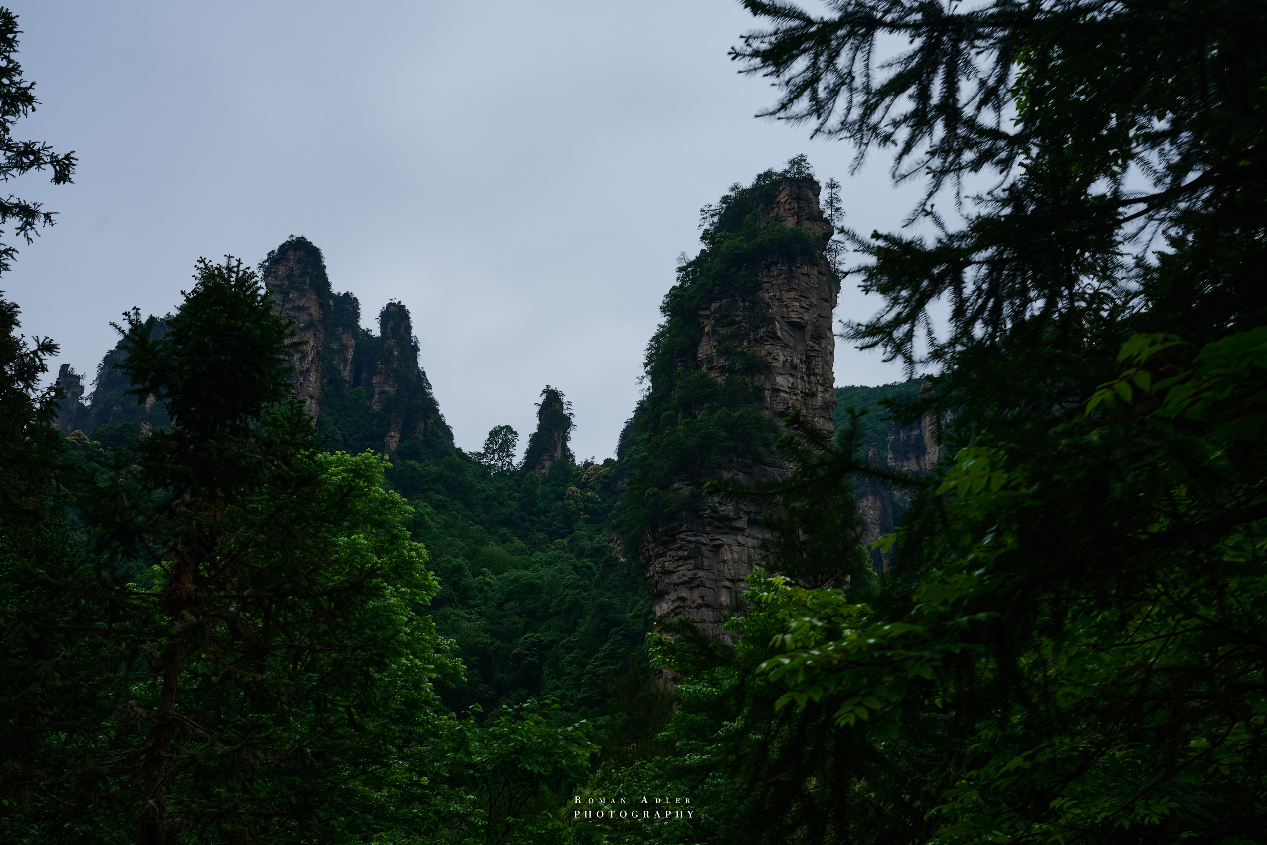 Zhangjiajie. Here, the sky seems to descend to the earth