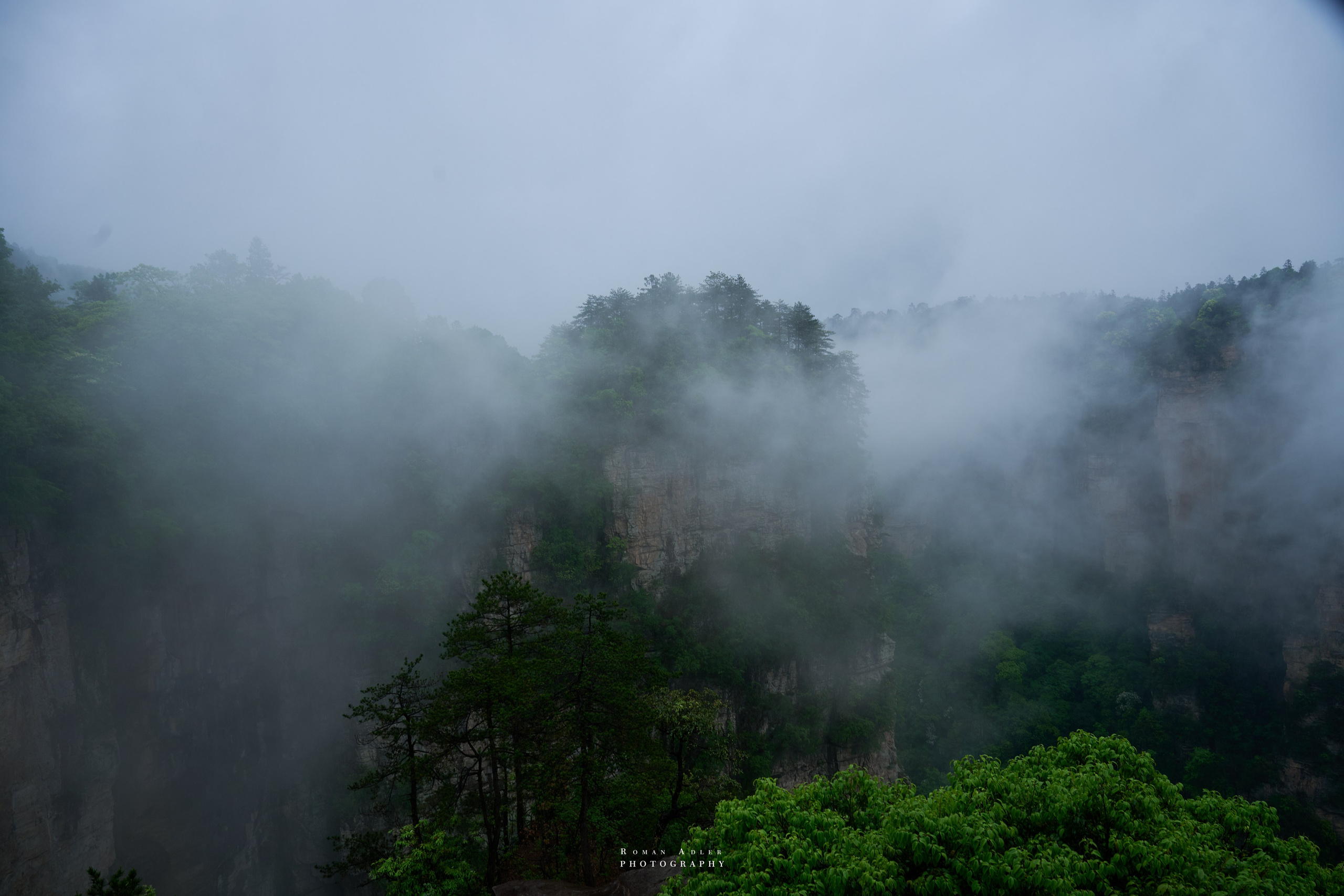 Zhangjiajie. Here, the sky seems to descend to the earth