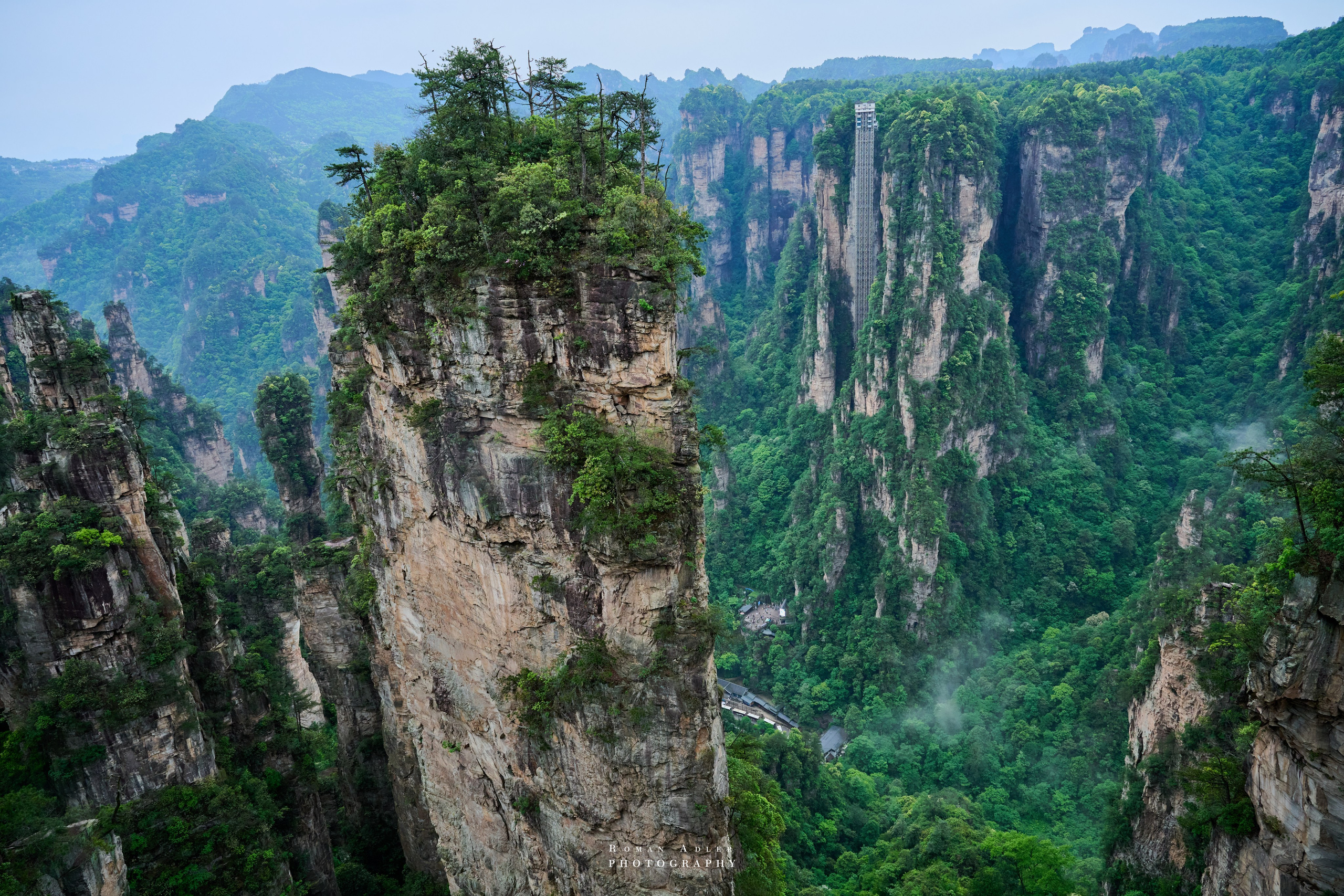 Zhangjiajie. Here, the sky seems to descend to the earth