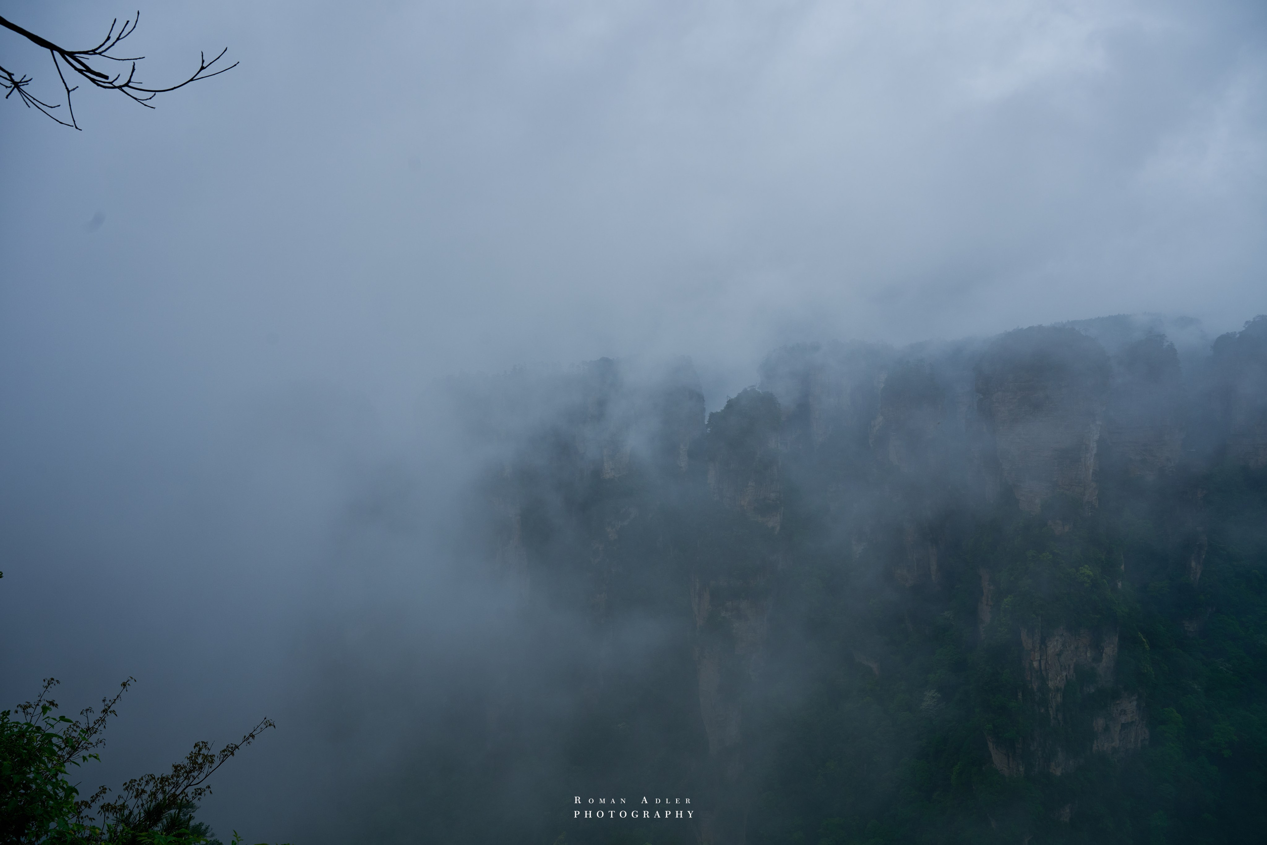Zhangjiajie. Here, the sky seems to descend to the earth