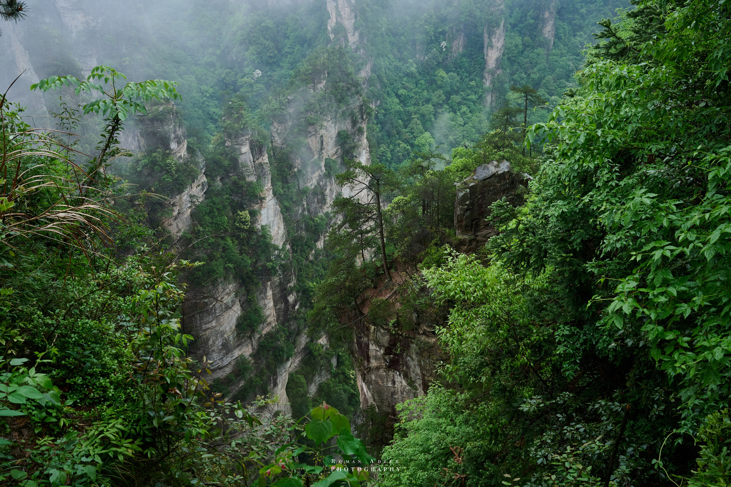 Zhangjiajie. Here, the sky seems to descend to the earth