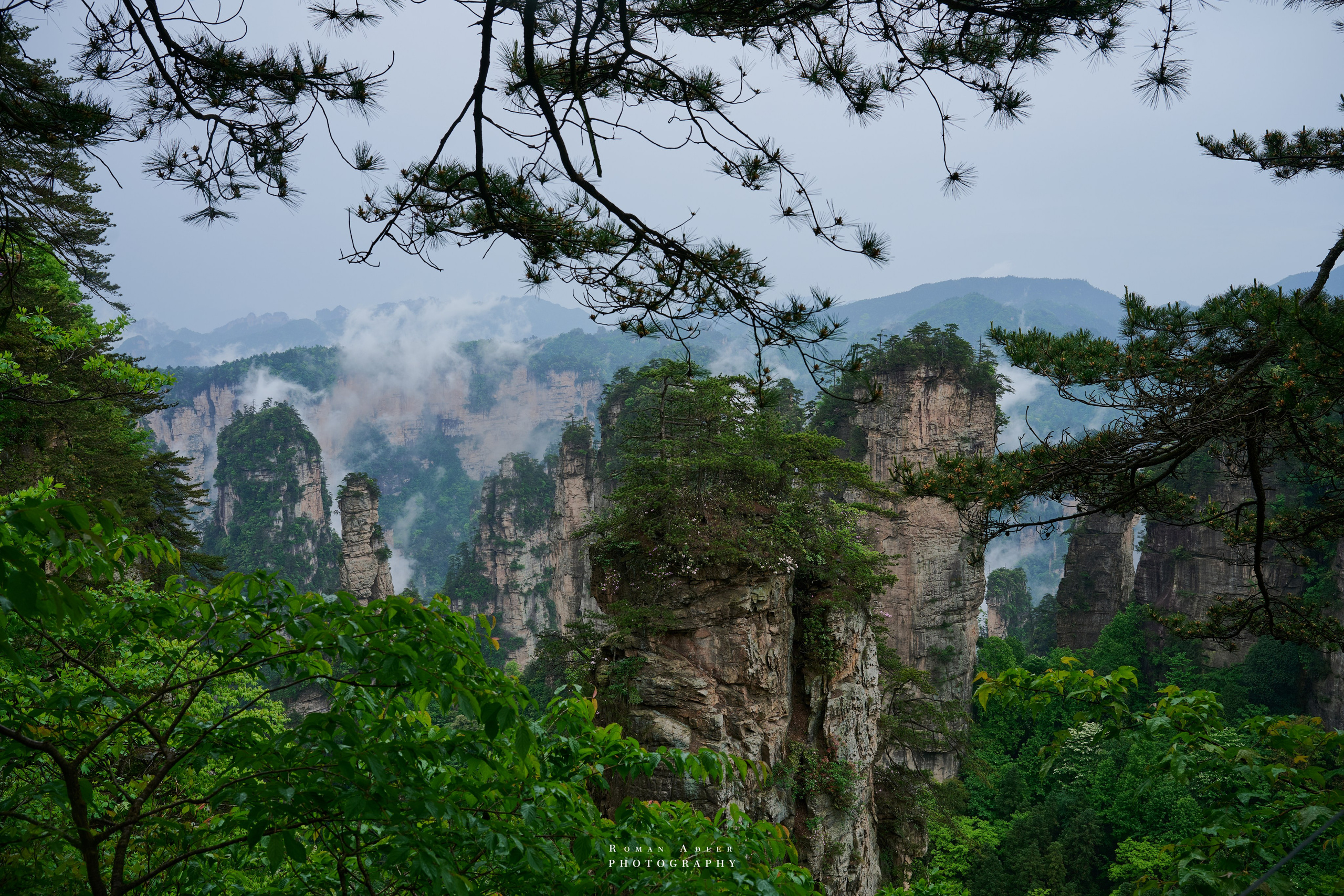 Zhangjiajie. Here, the sky seems to descend to the earth