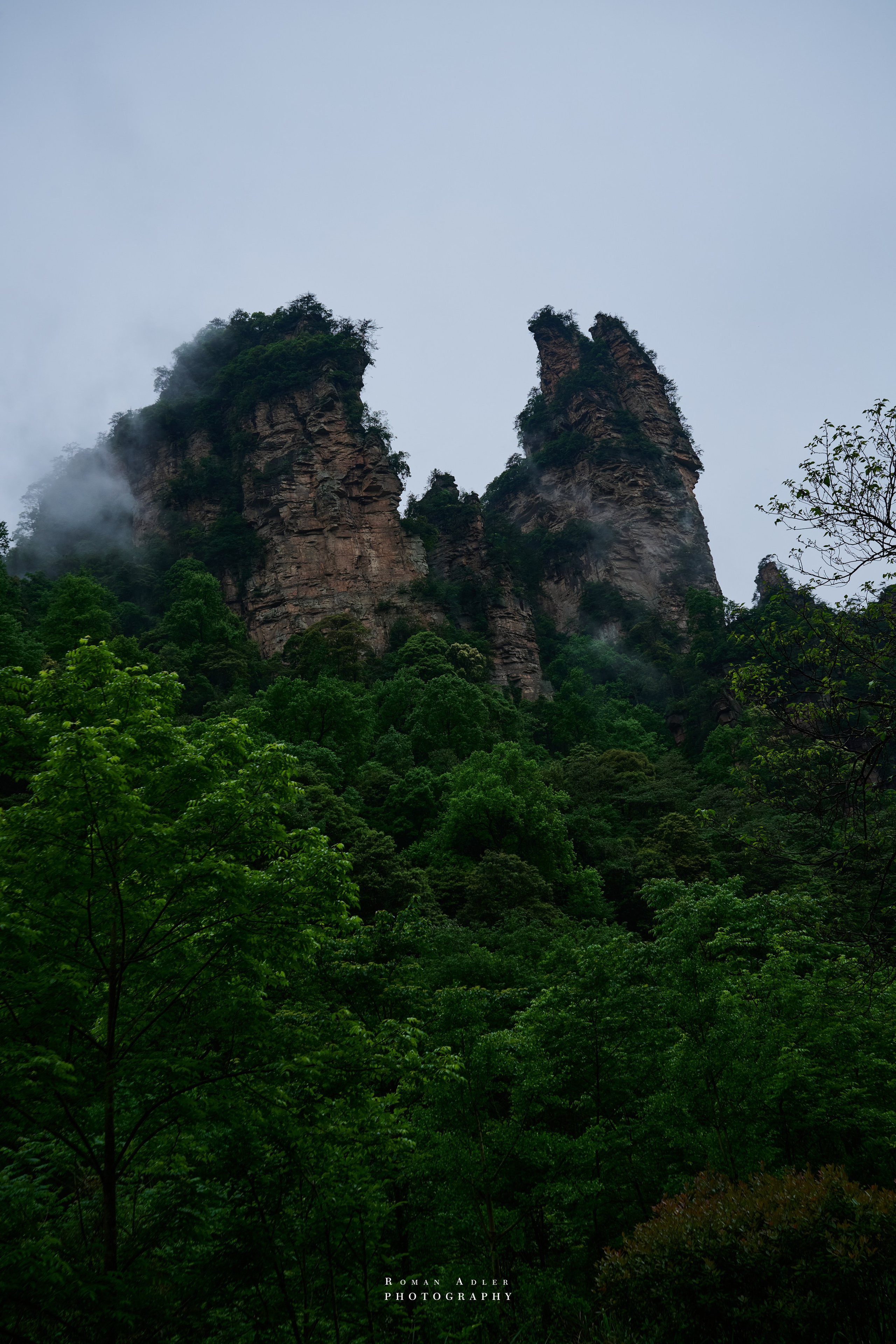 Zhangjiajie. Here, the sky seems to descend to the earth
