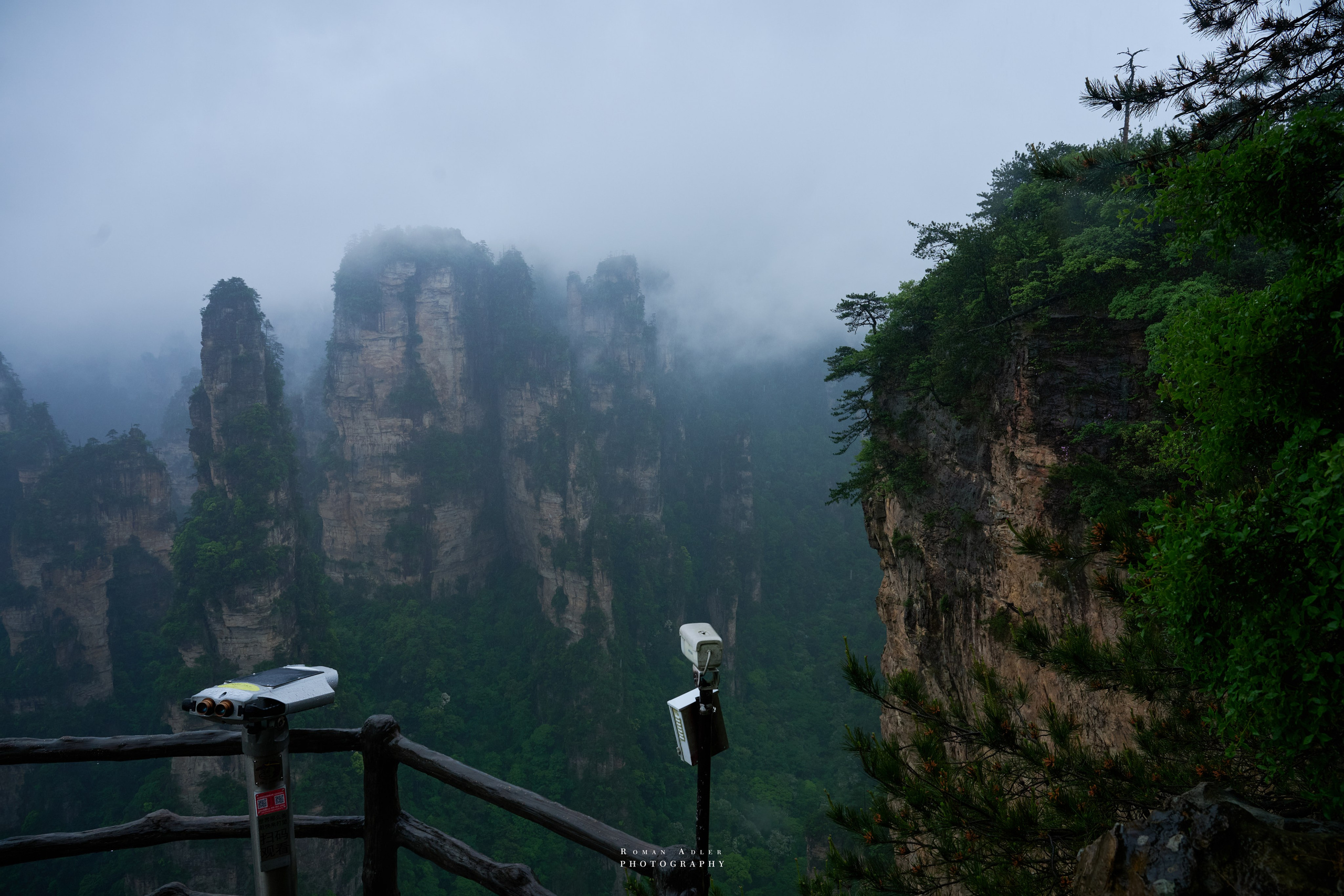 Zhangjiajie. Here, the sky seems to descend to the earth