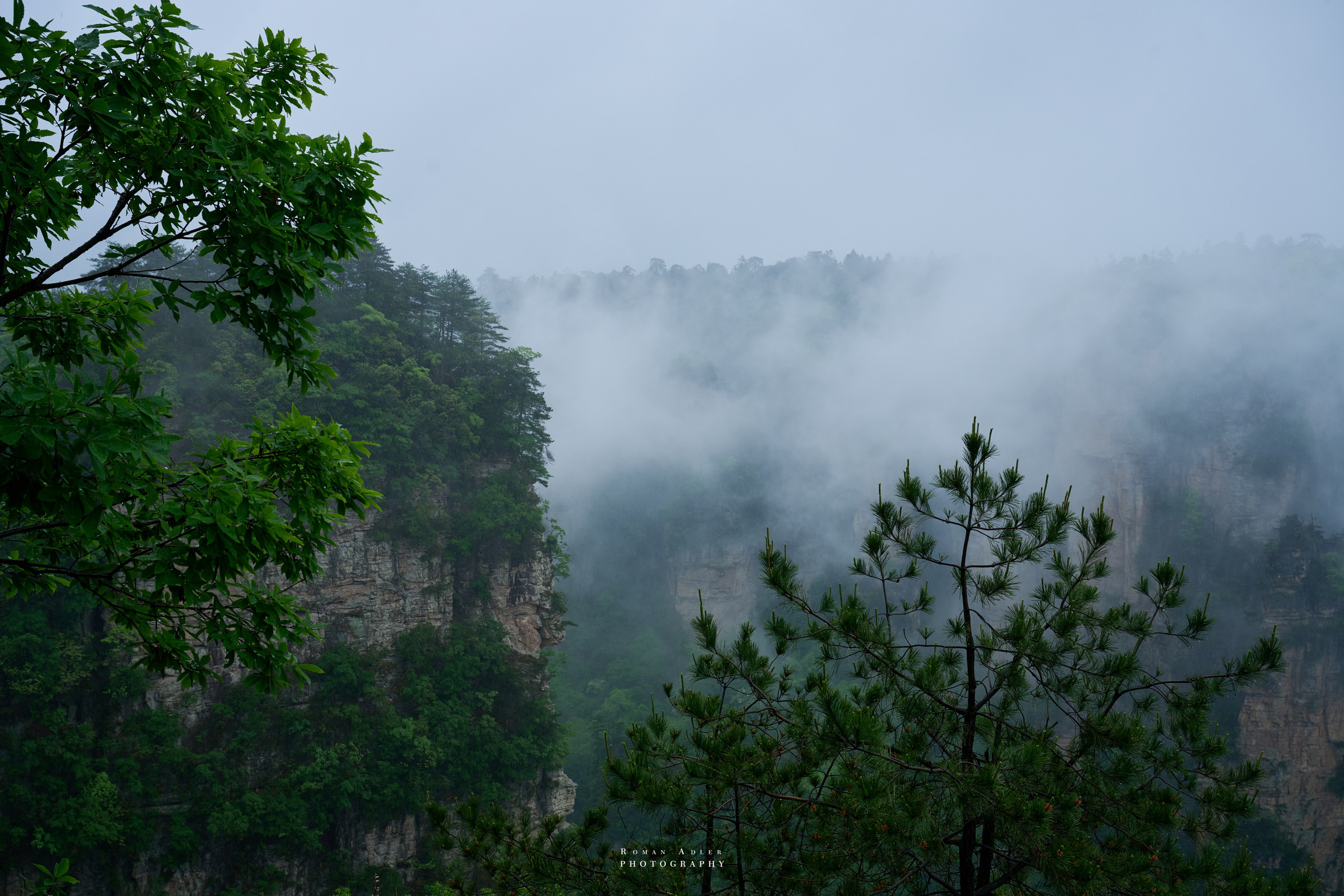 Zhangjiajie. Here, the sky seems to descend to the earth