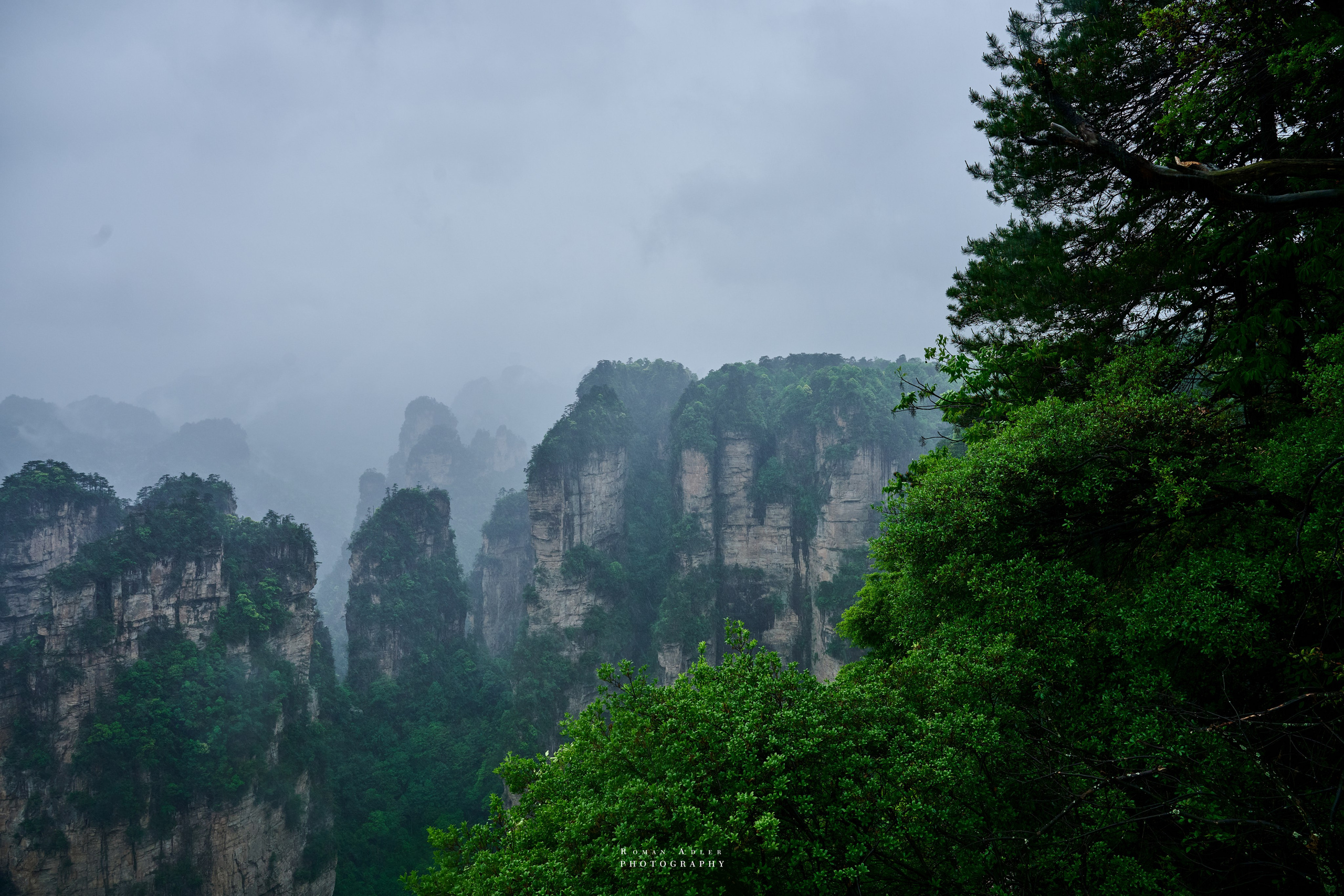 Zhangjiajie. Here, the sky seems to descend to the earth