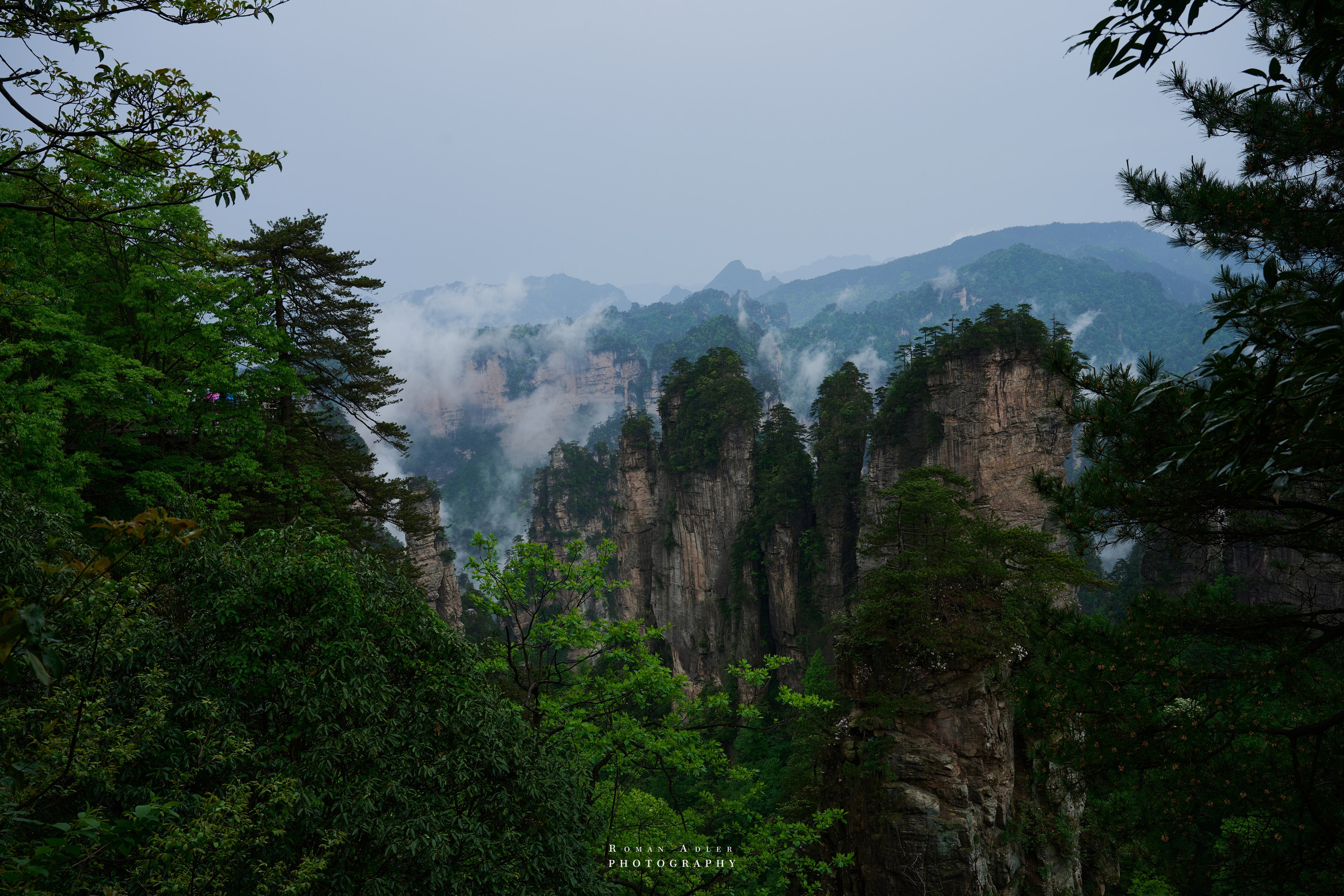 Zhangjiajie. Here, the sky seems to descend to the earth
