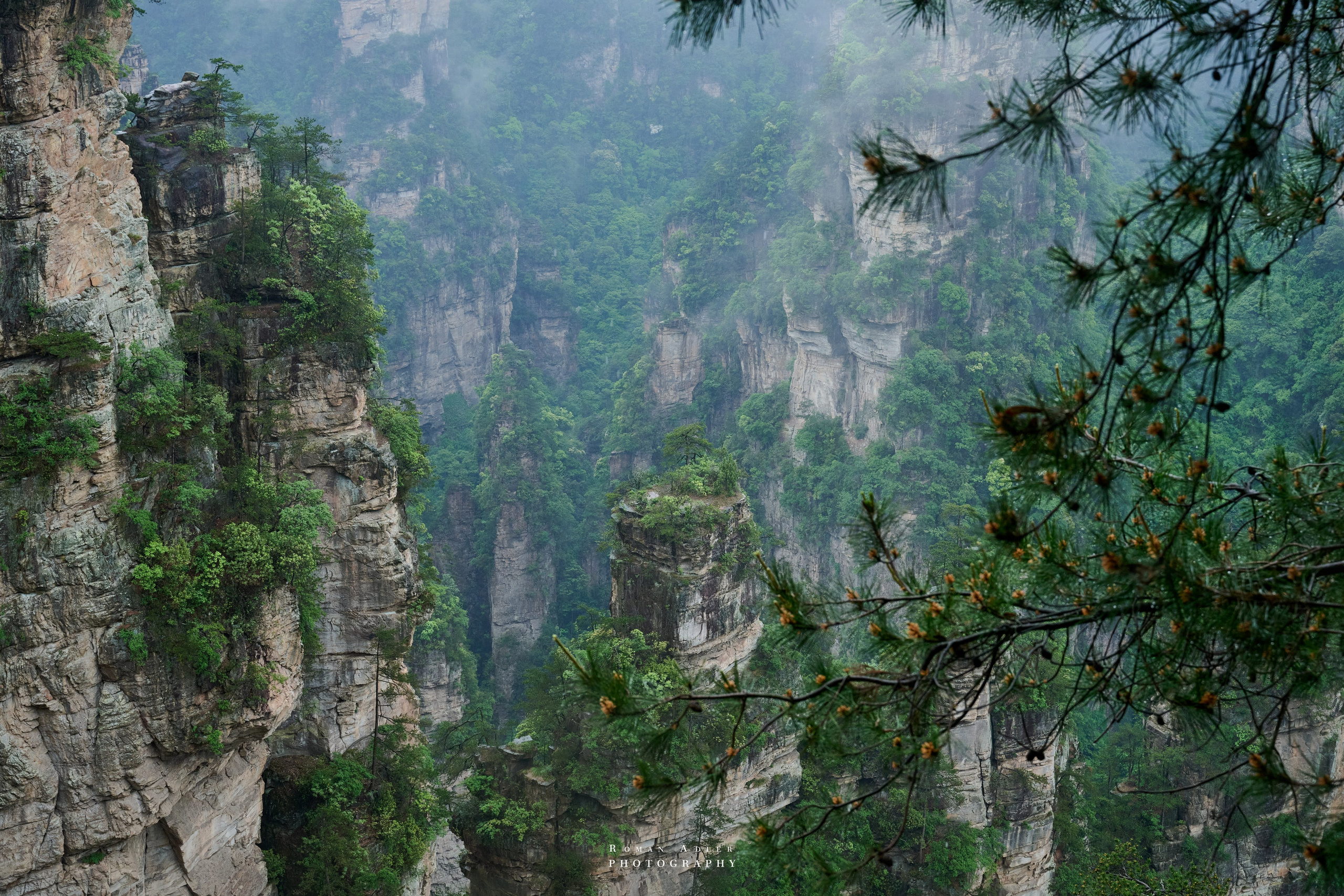Zhangjiajie. Here, the sky seems to descend to the earth