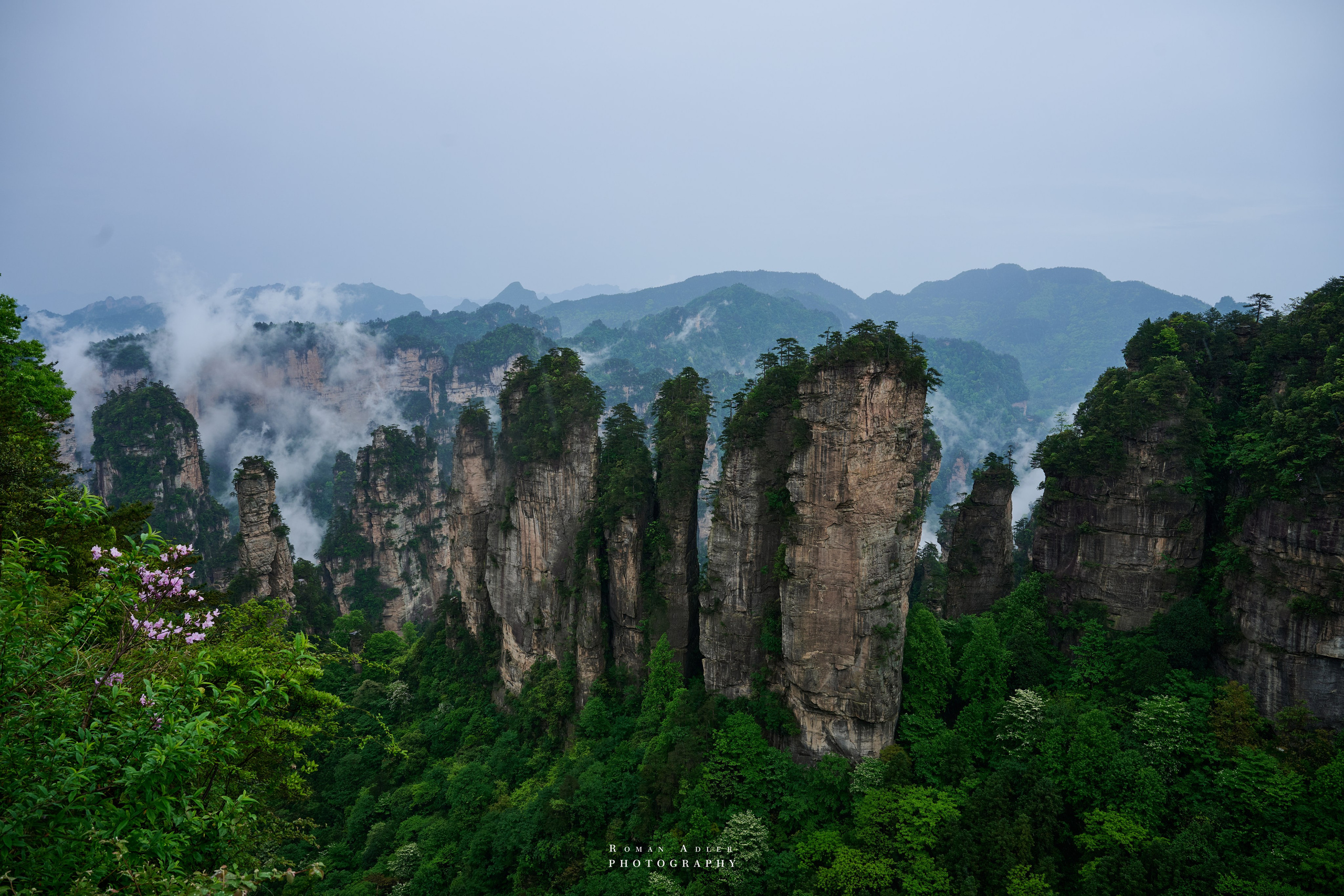 Zhangjiajie. Here, the sky seems to descend to the earth