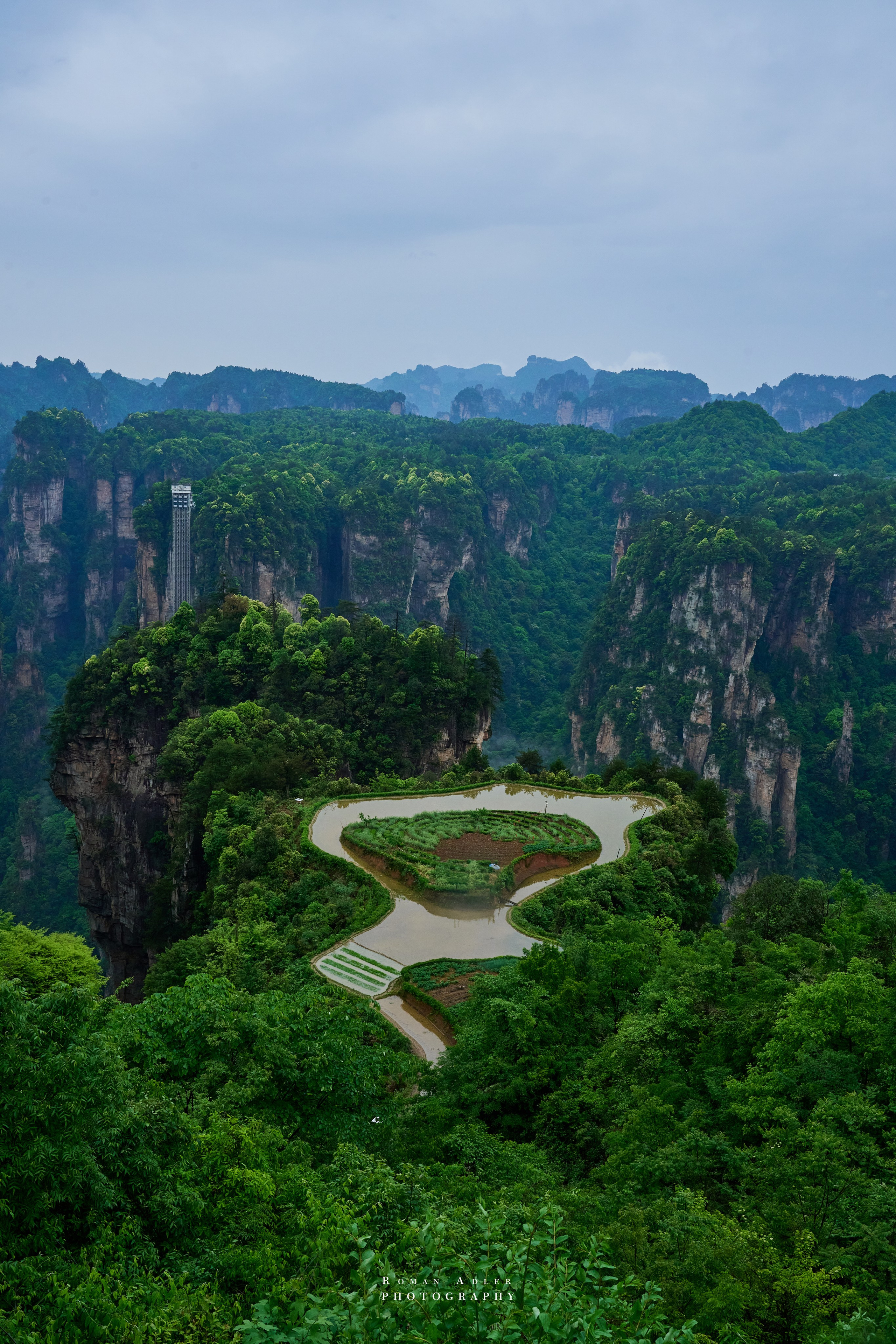 Zhangjiajie. Here, the sky seems to descend to the earth