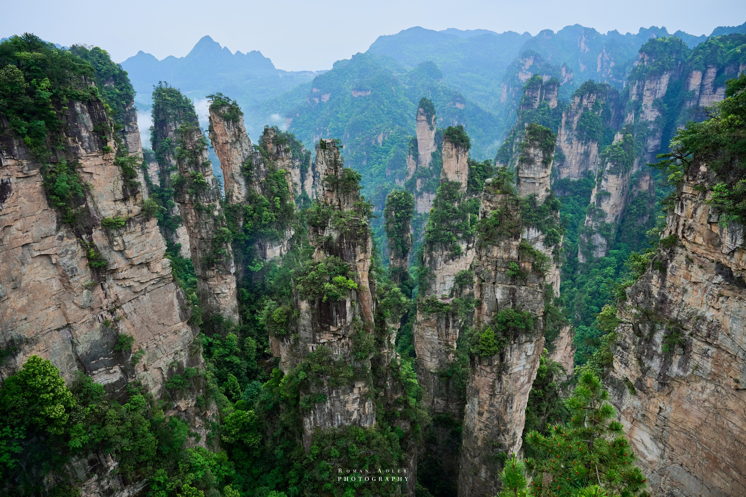 Zhangjiajie. Here, the sky seems to descend to the earth