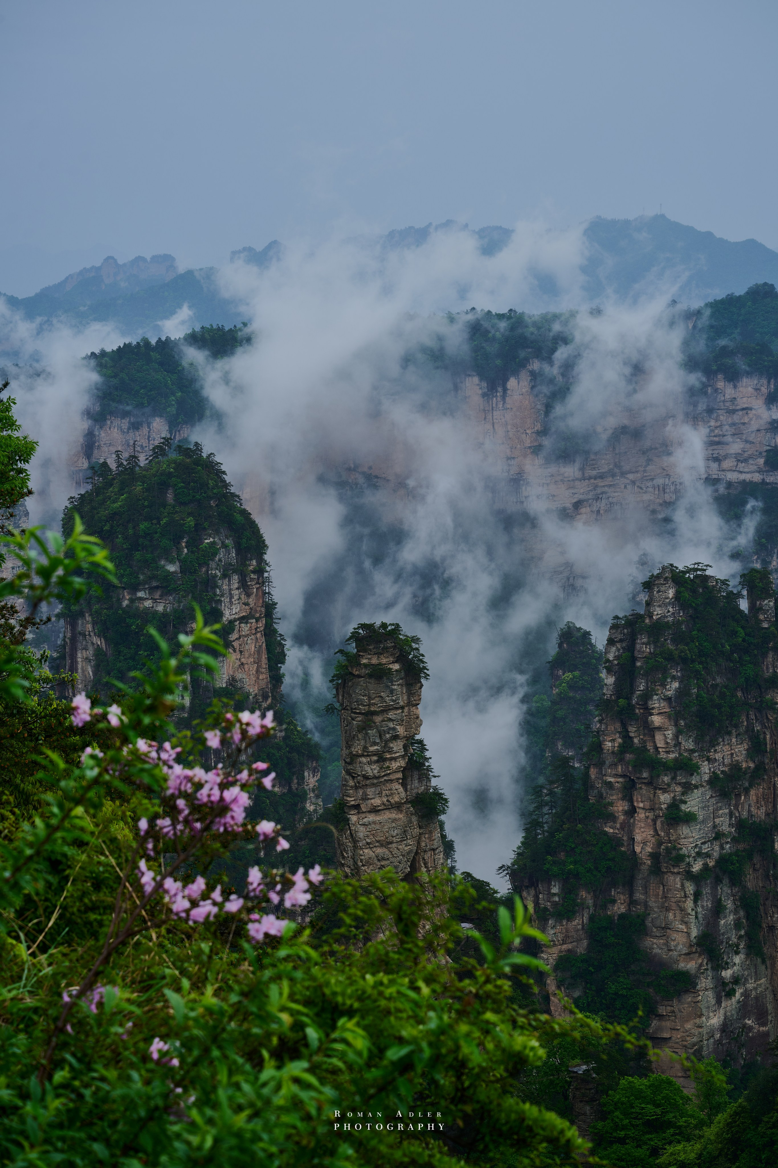 Zhangjiajie. Here, the sky seems to descend to the earth