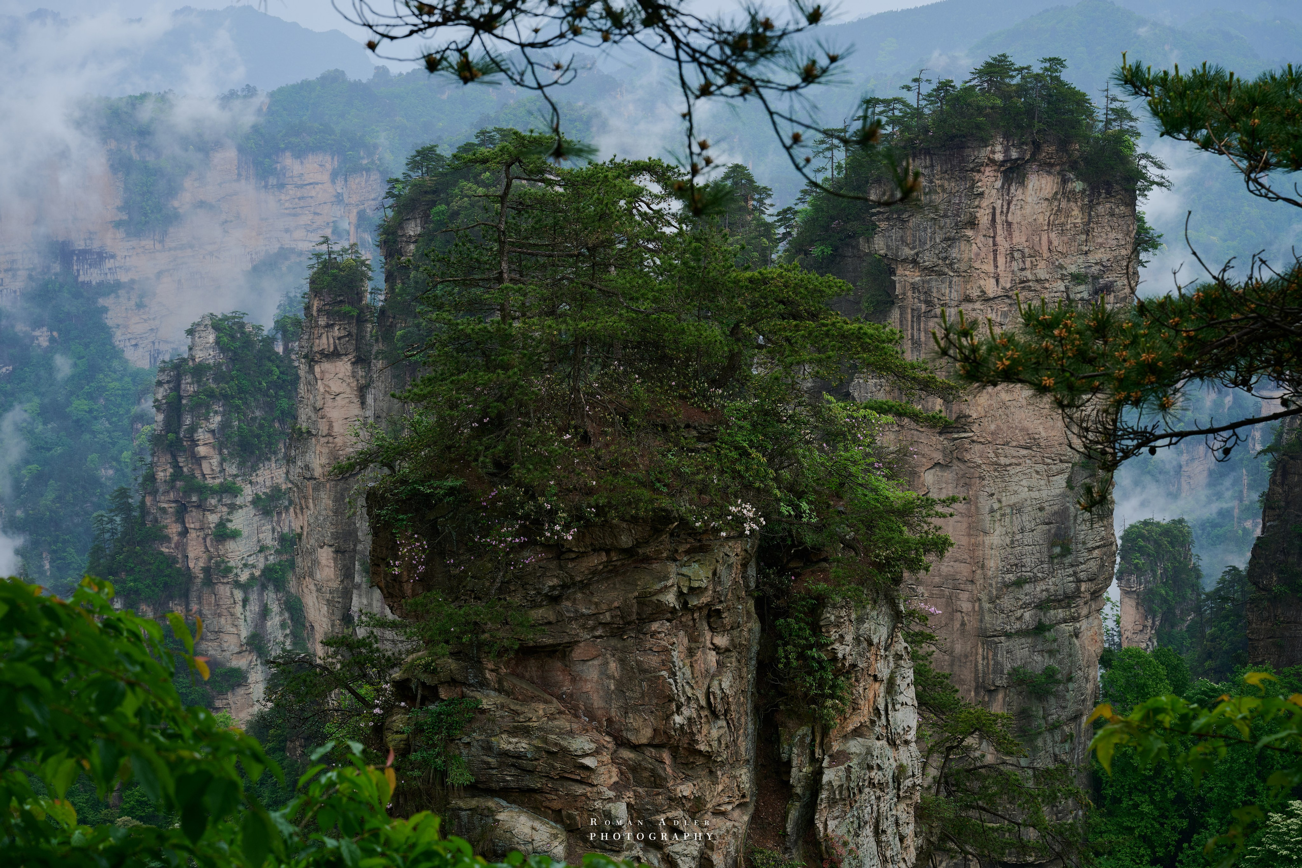 Zhangjiajie. Here, the sky seems to descend to the earth