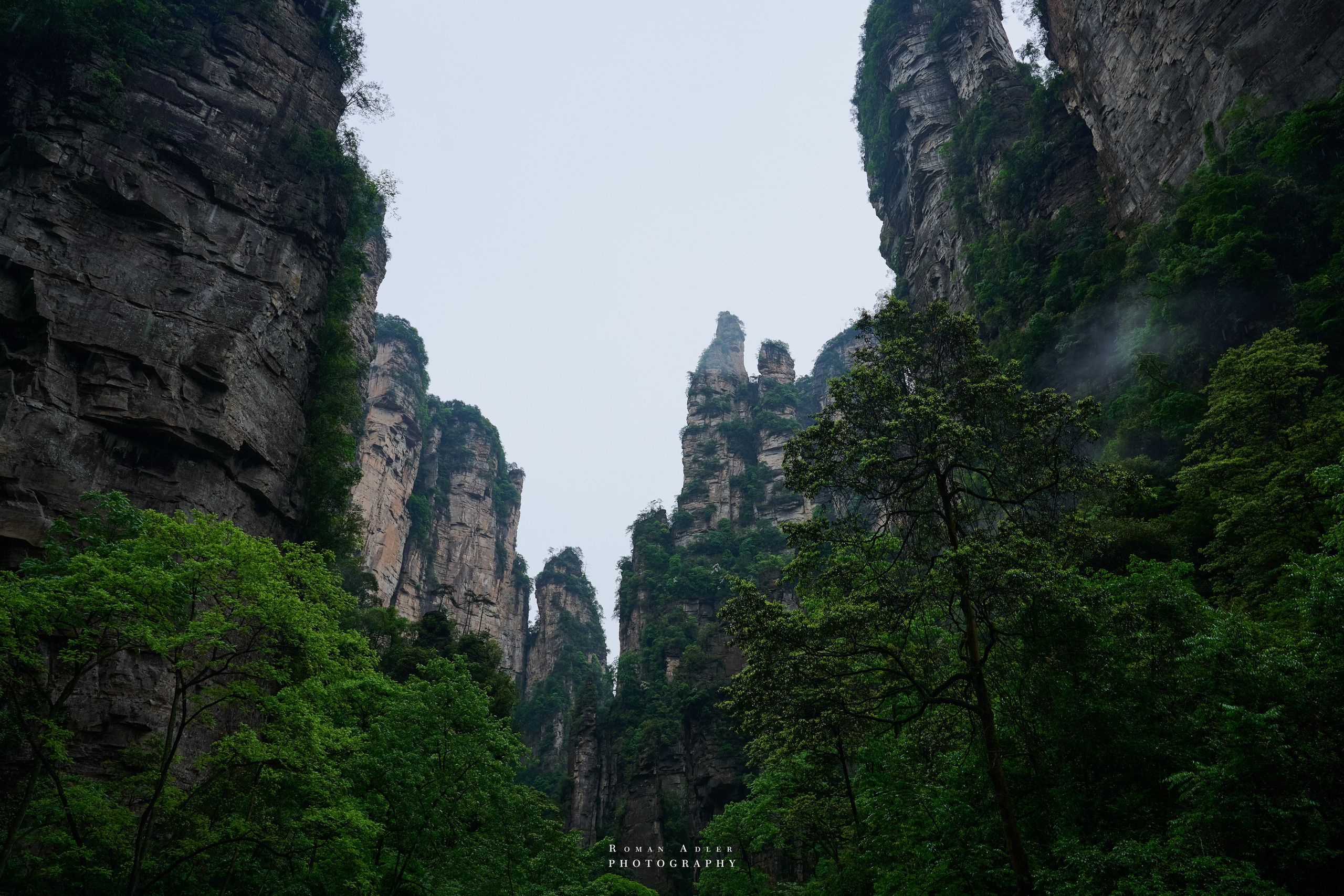 Zhangjiajie. Here, the sky seems to descend to the earth