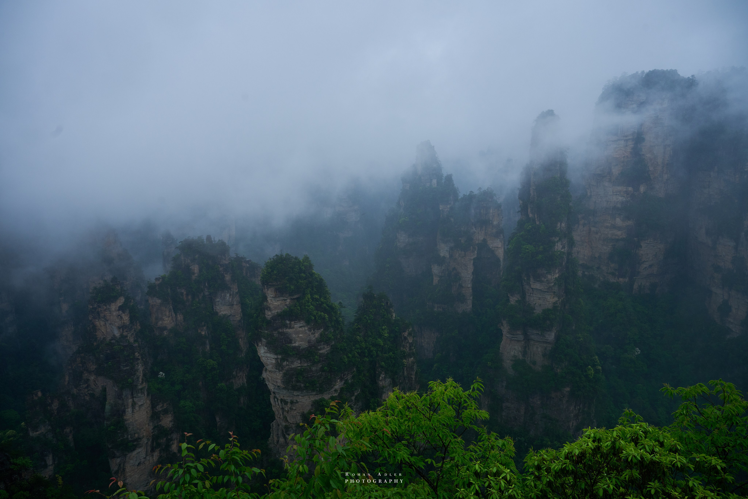 Zhangjiajie. Here, the sky seems to descend to the earth