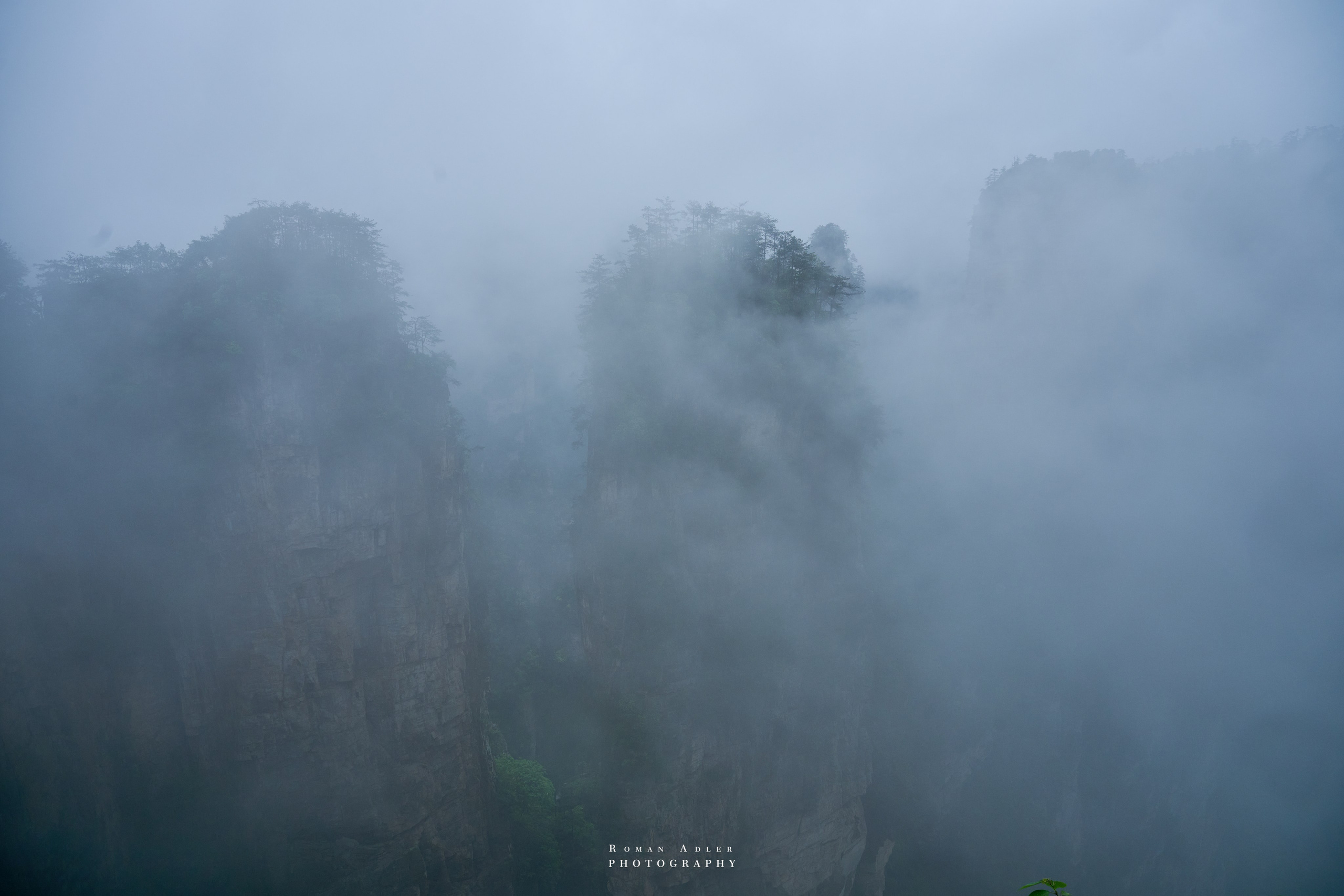 Zhangjiajie. Here, the sky seems to descend to the earth