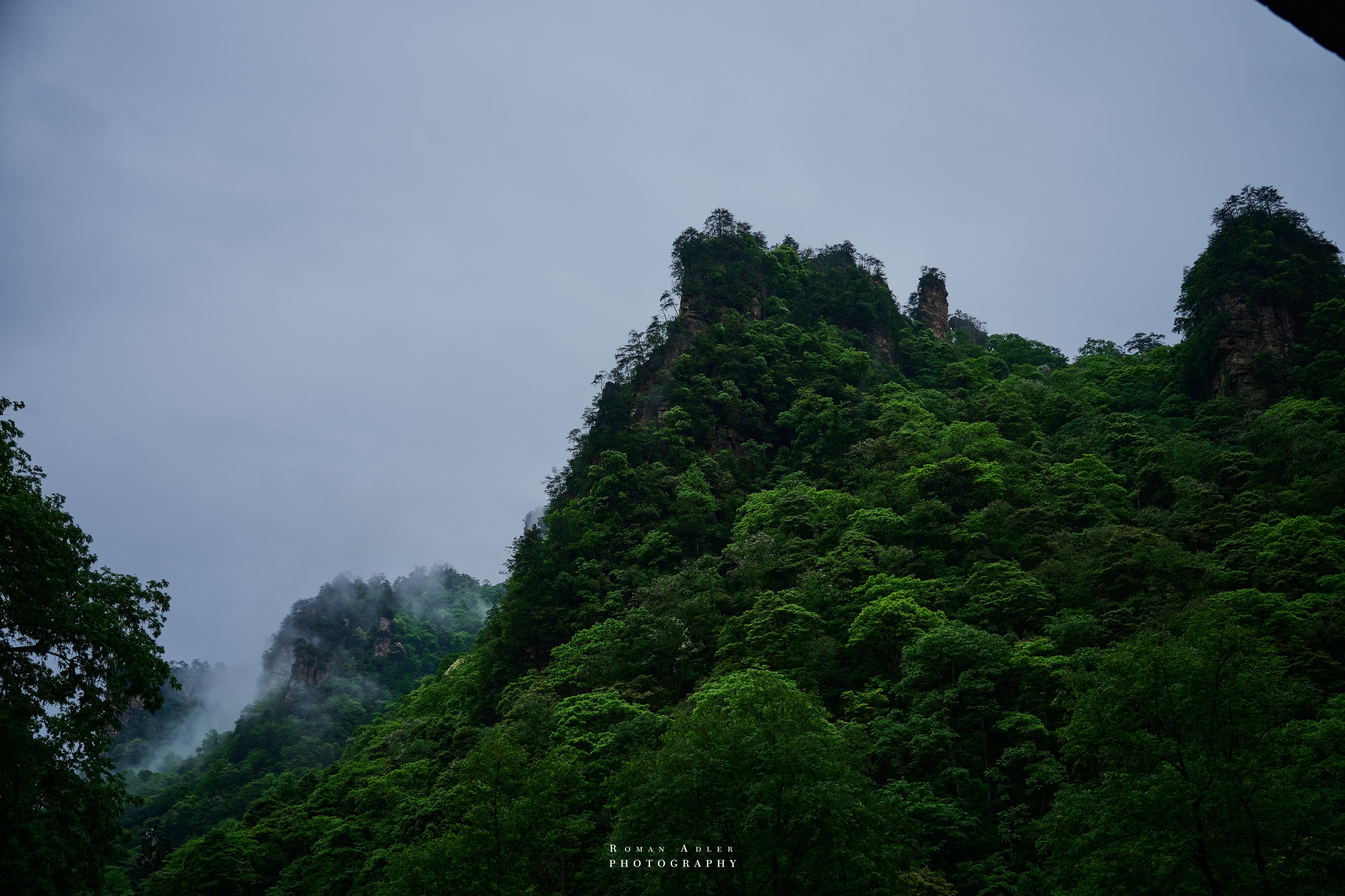 Zhangjiajie. Here, the sky seems to descend to the earth