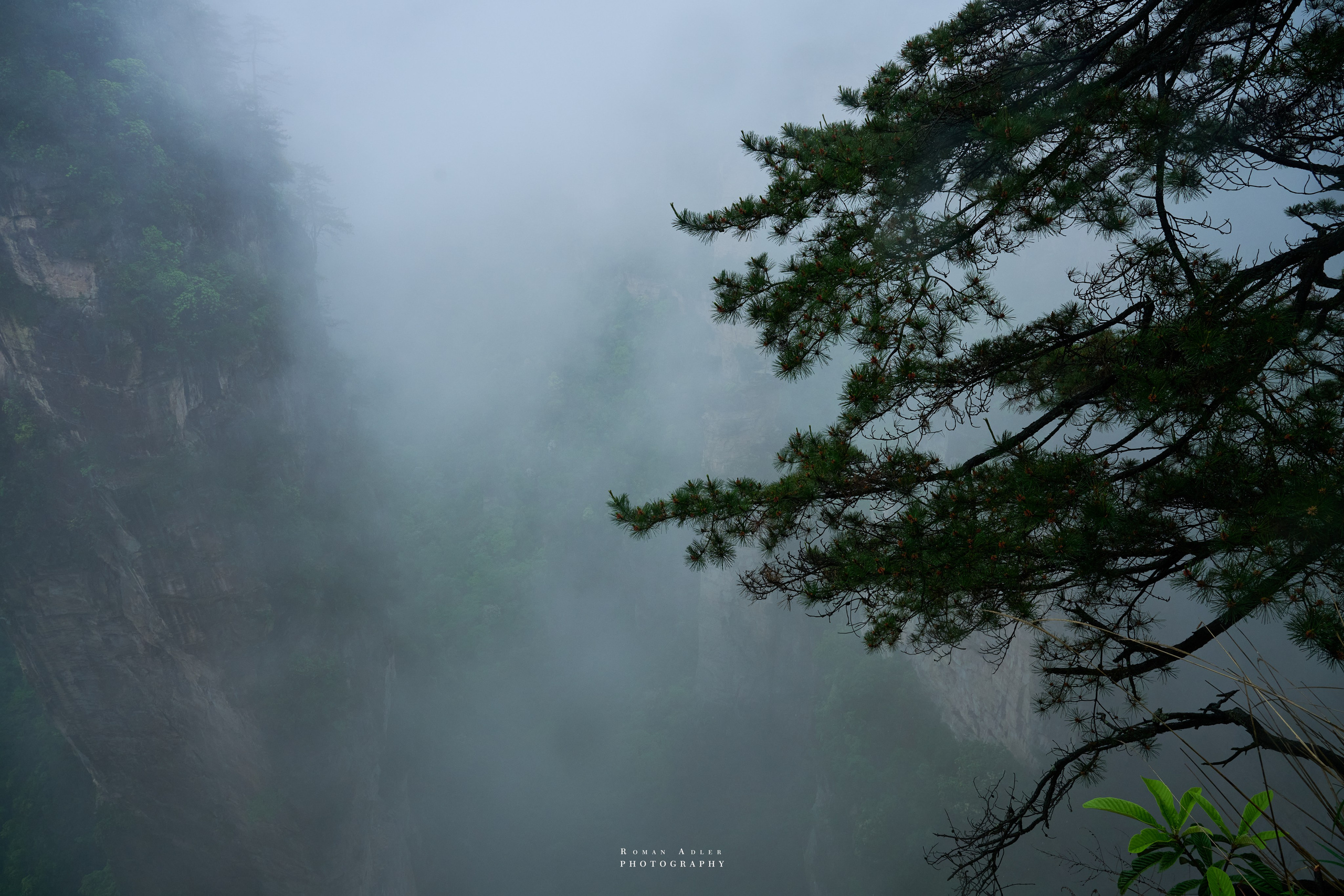 Zhangjiajie. Here, the sky seems to descend to the earth