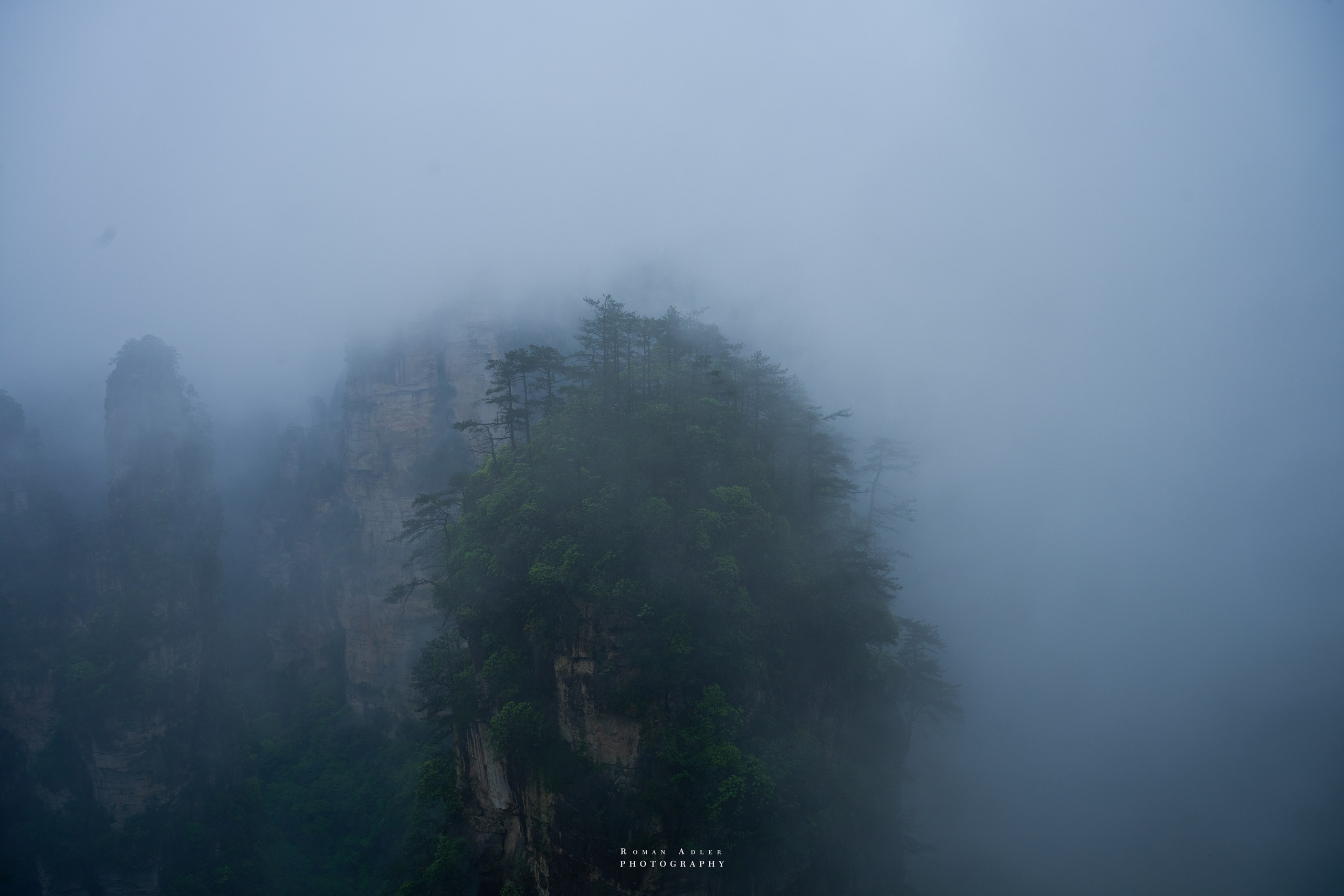 Zhangjiajie. Here, the sky seems to descend to the earth