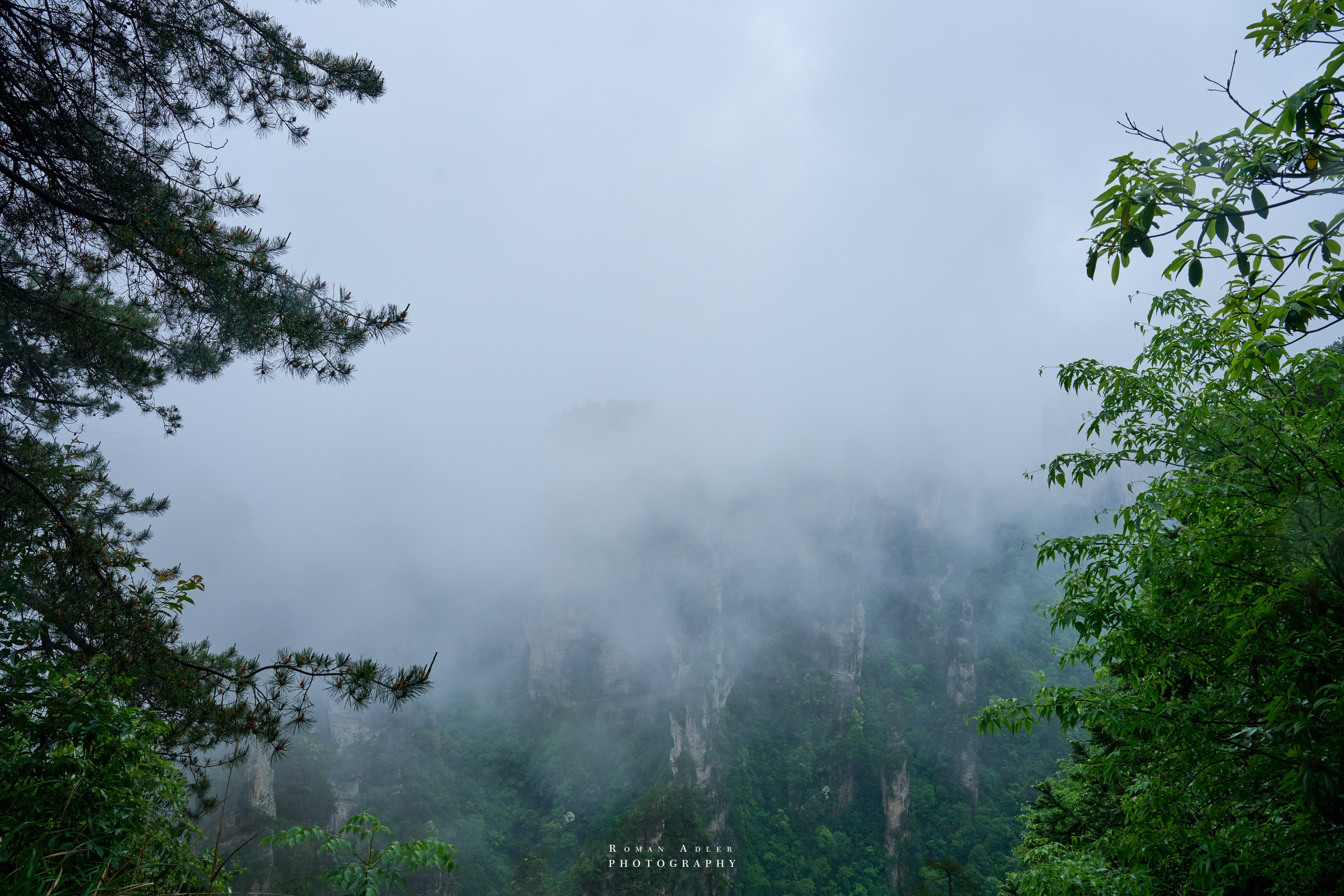 Zhangjiajie. Here, the sky seems to descend to the earth