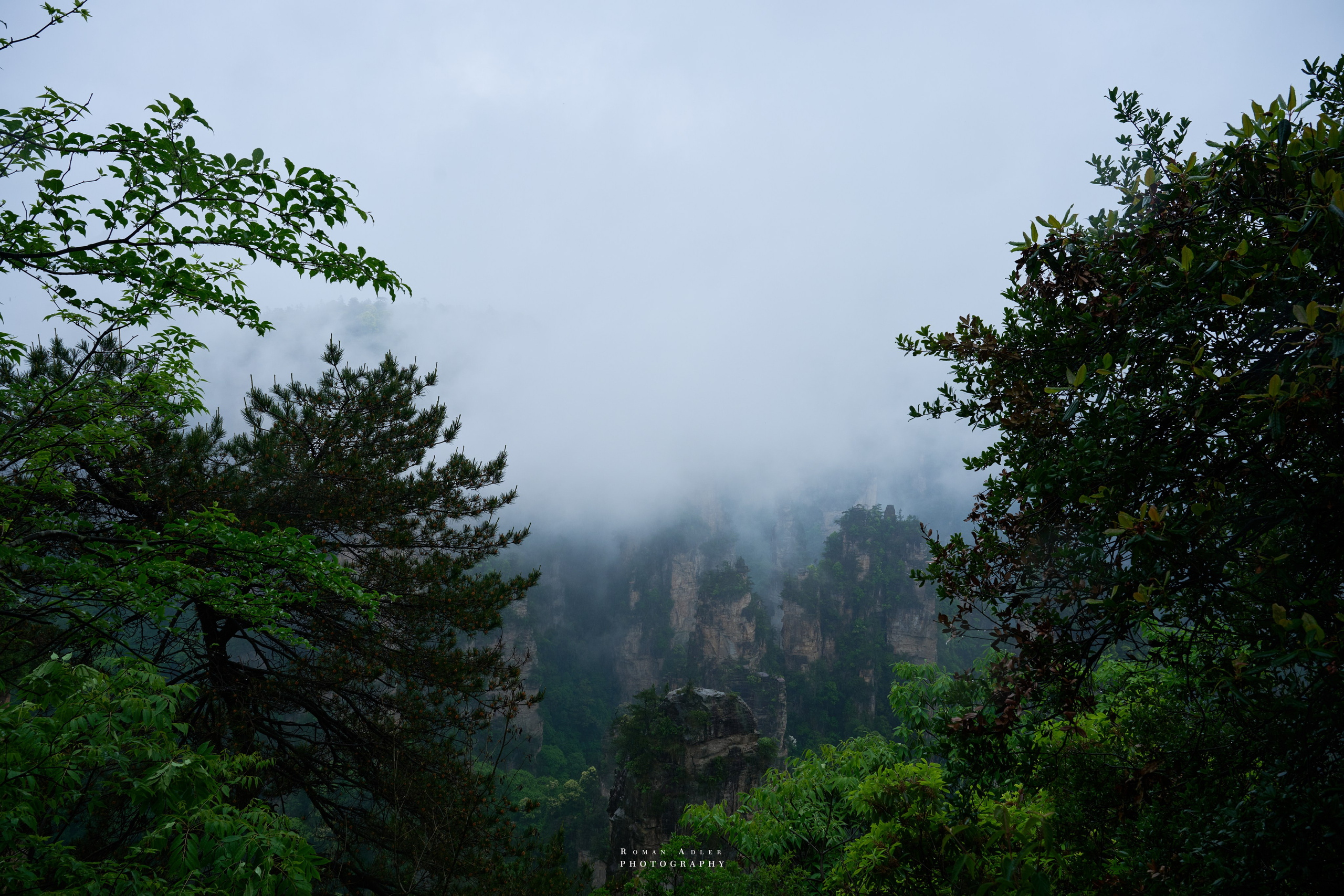 Zhangjiajie. Here, the sky seems to descend to the earth