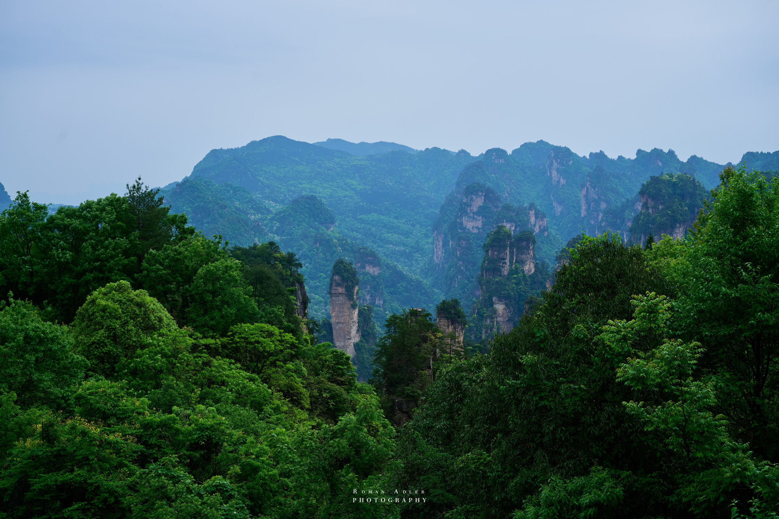 Zhangjiajie. Here, the sky seems to descend to the earth