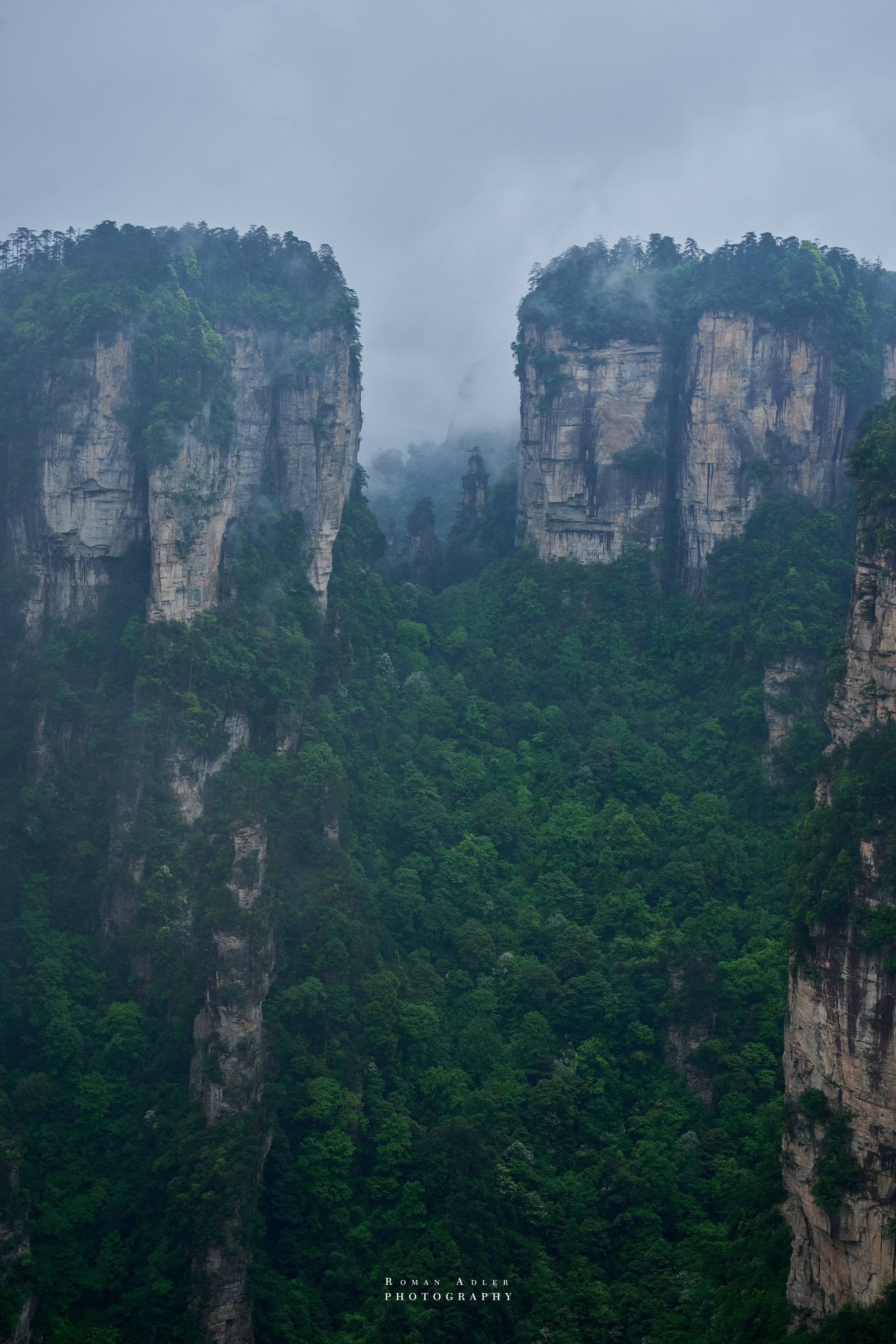 Zhangjiajie. Here, the sky seems to descend to the earth