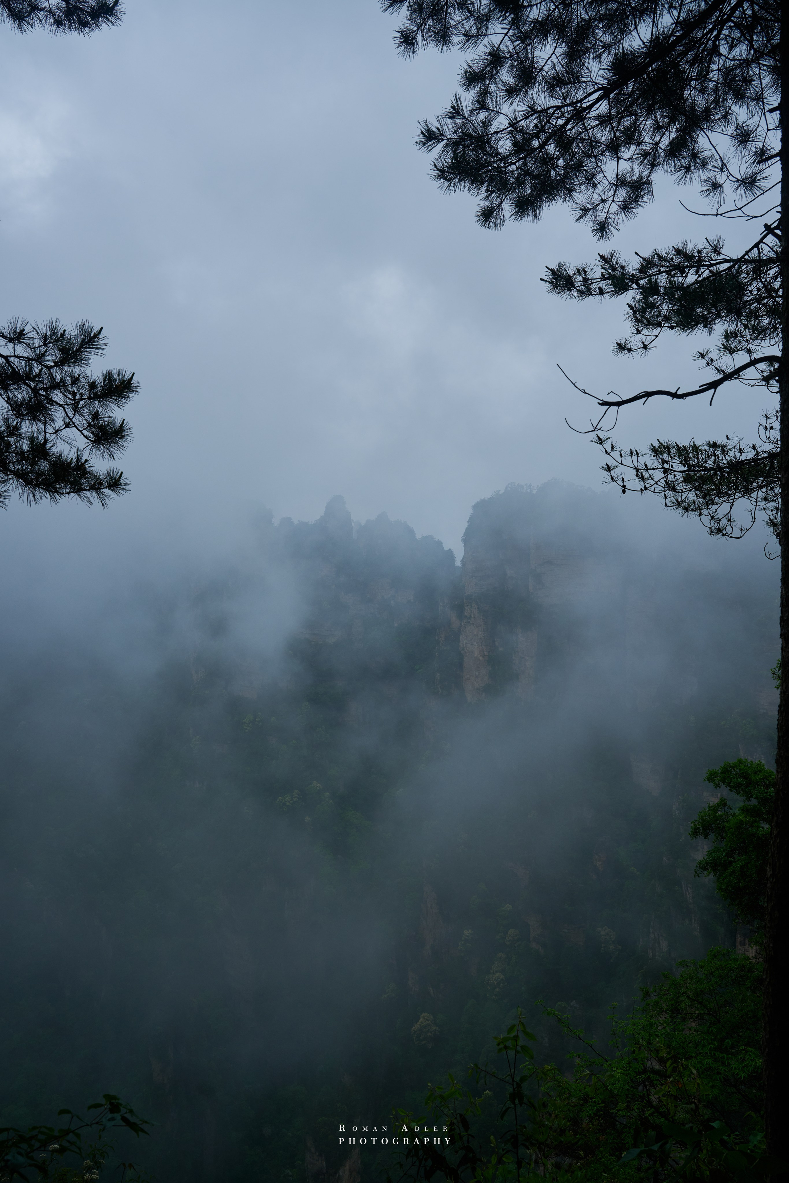 Zhangjiajie. Here, the sky seems to descend to the earth