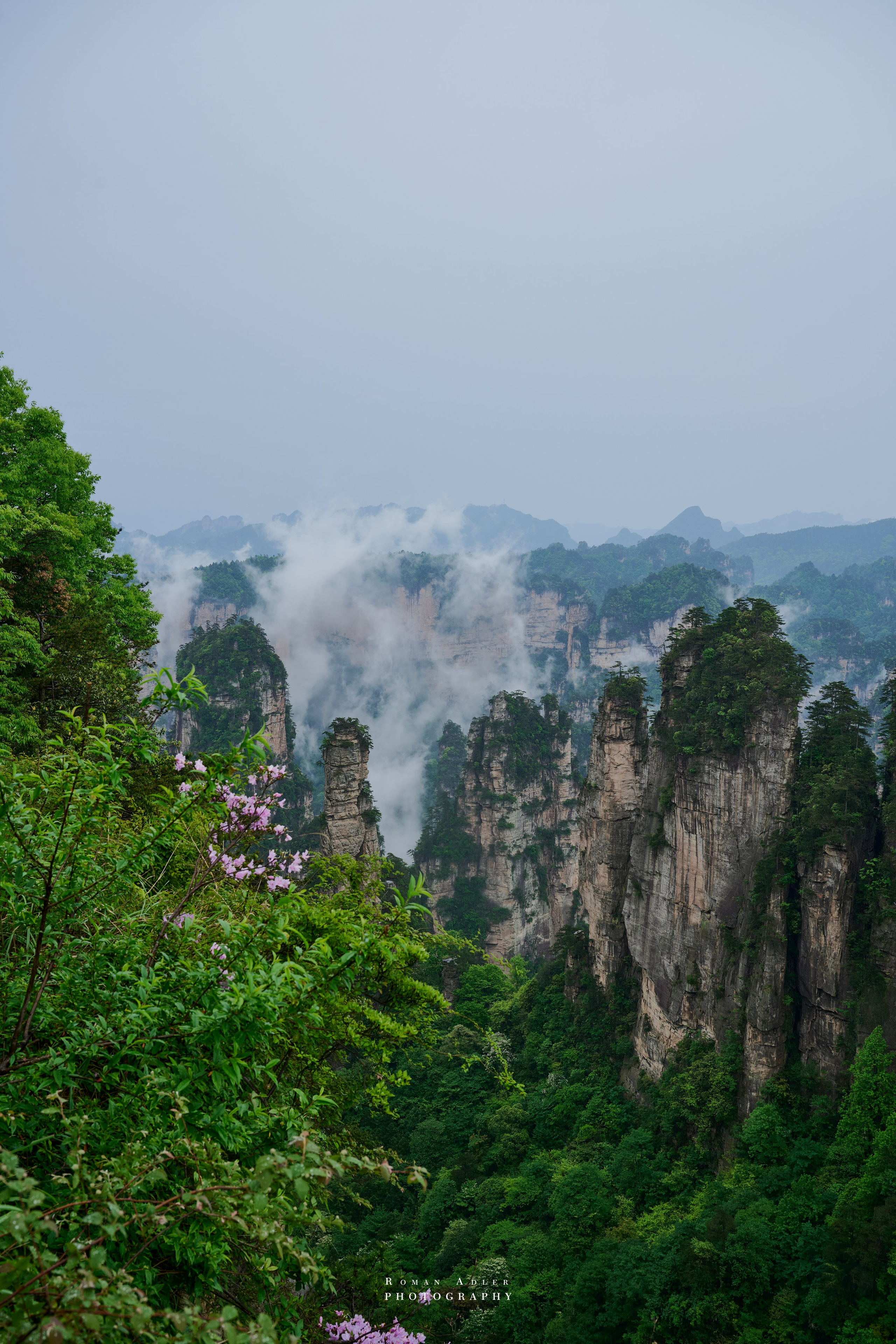 Zhangjiajie. Here, the sky seems to descend to the earth
