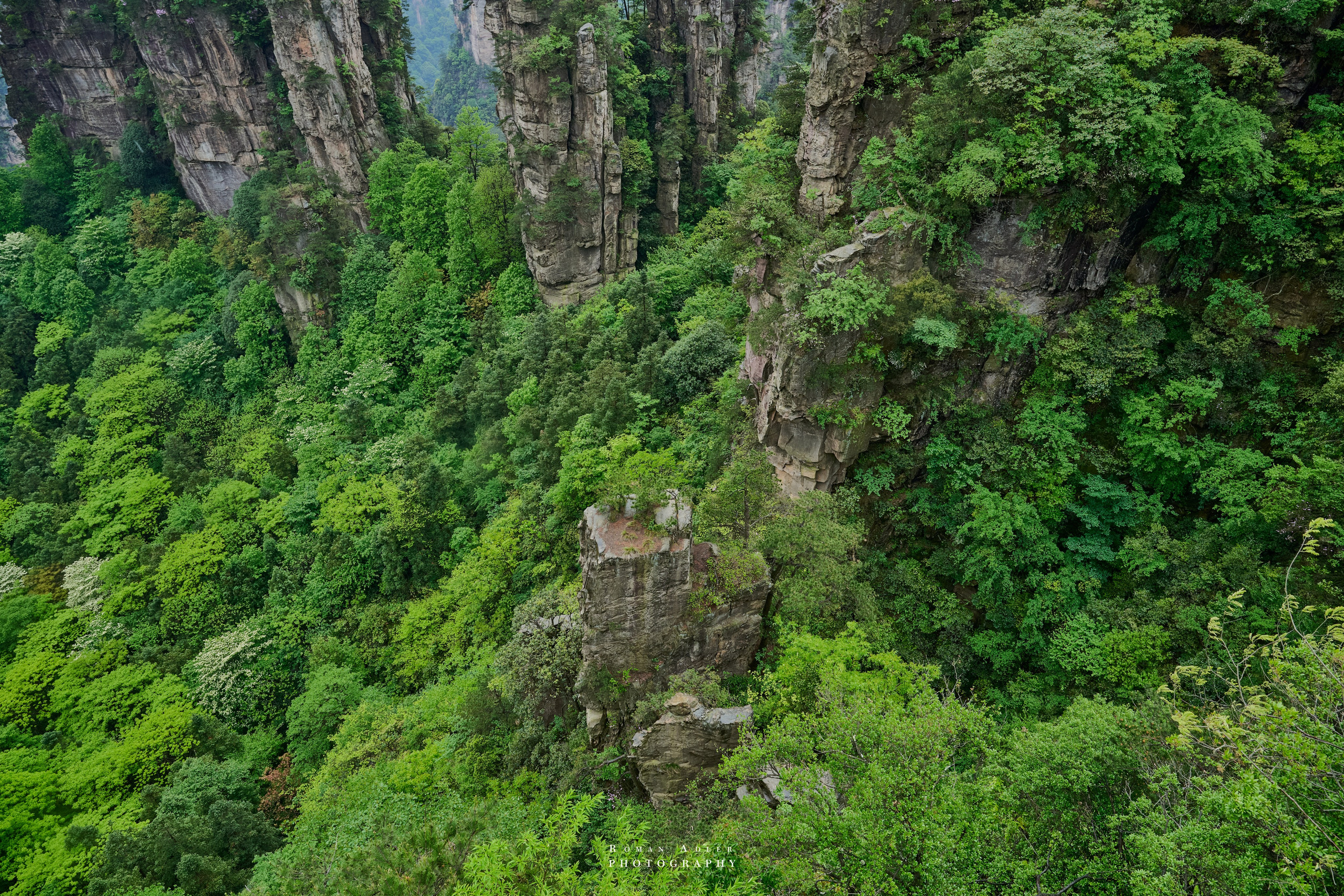 Zhangjiajie. Here, the sky seems to descend to the earth