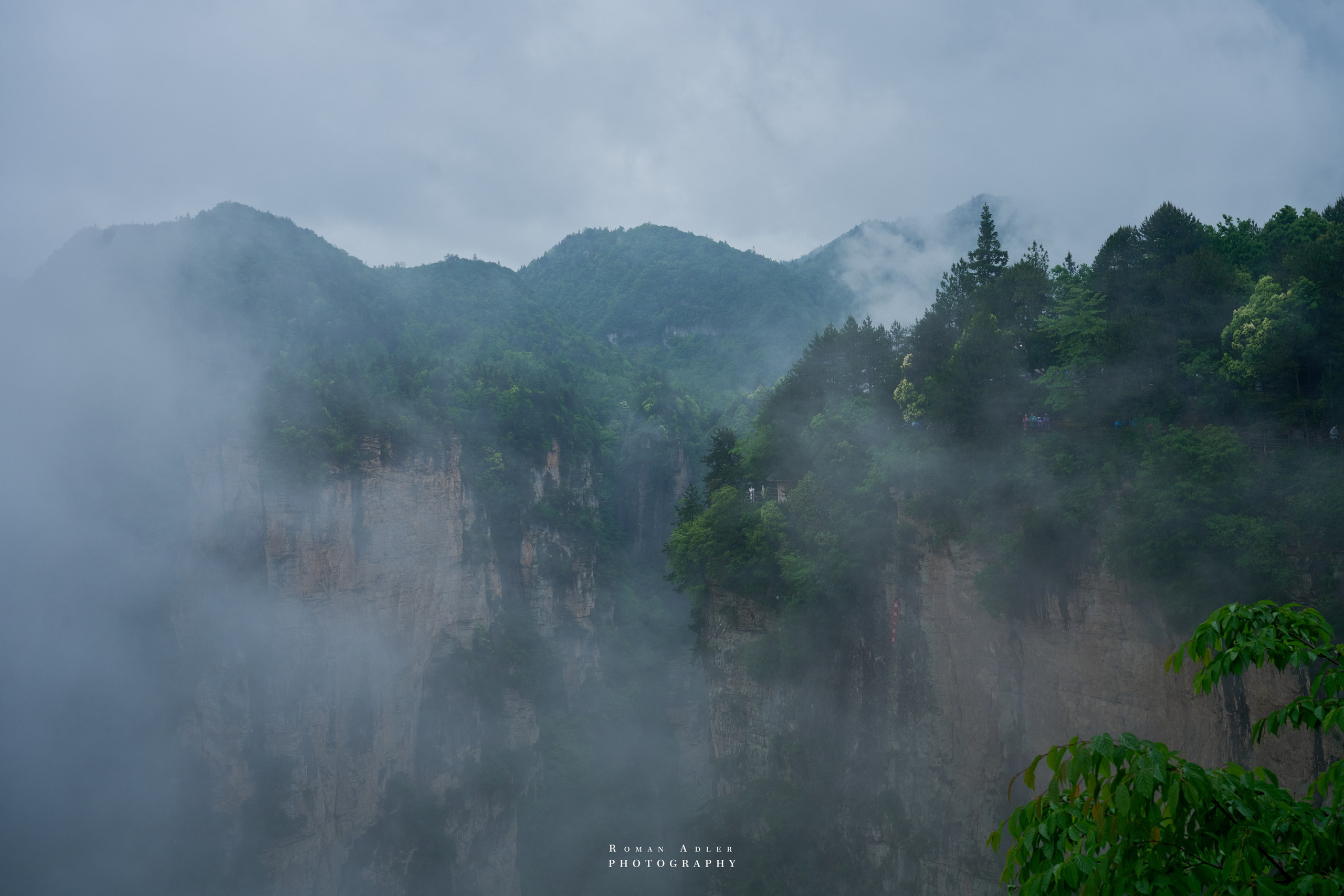 Zhangjiajie. Here, the sky seems to descend to the earth