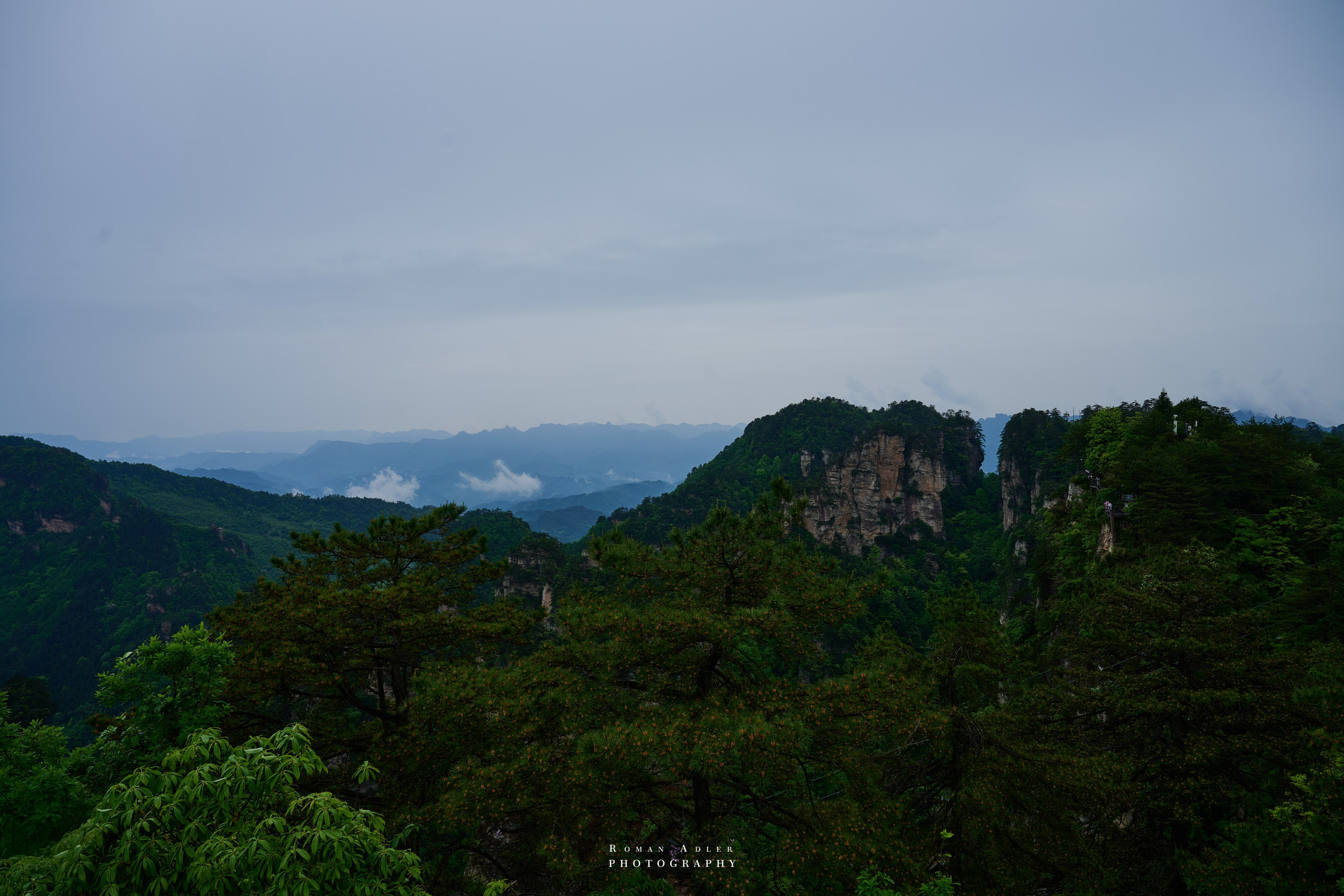Zhangjiajie. Here, the sky seems to descend to the earth
