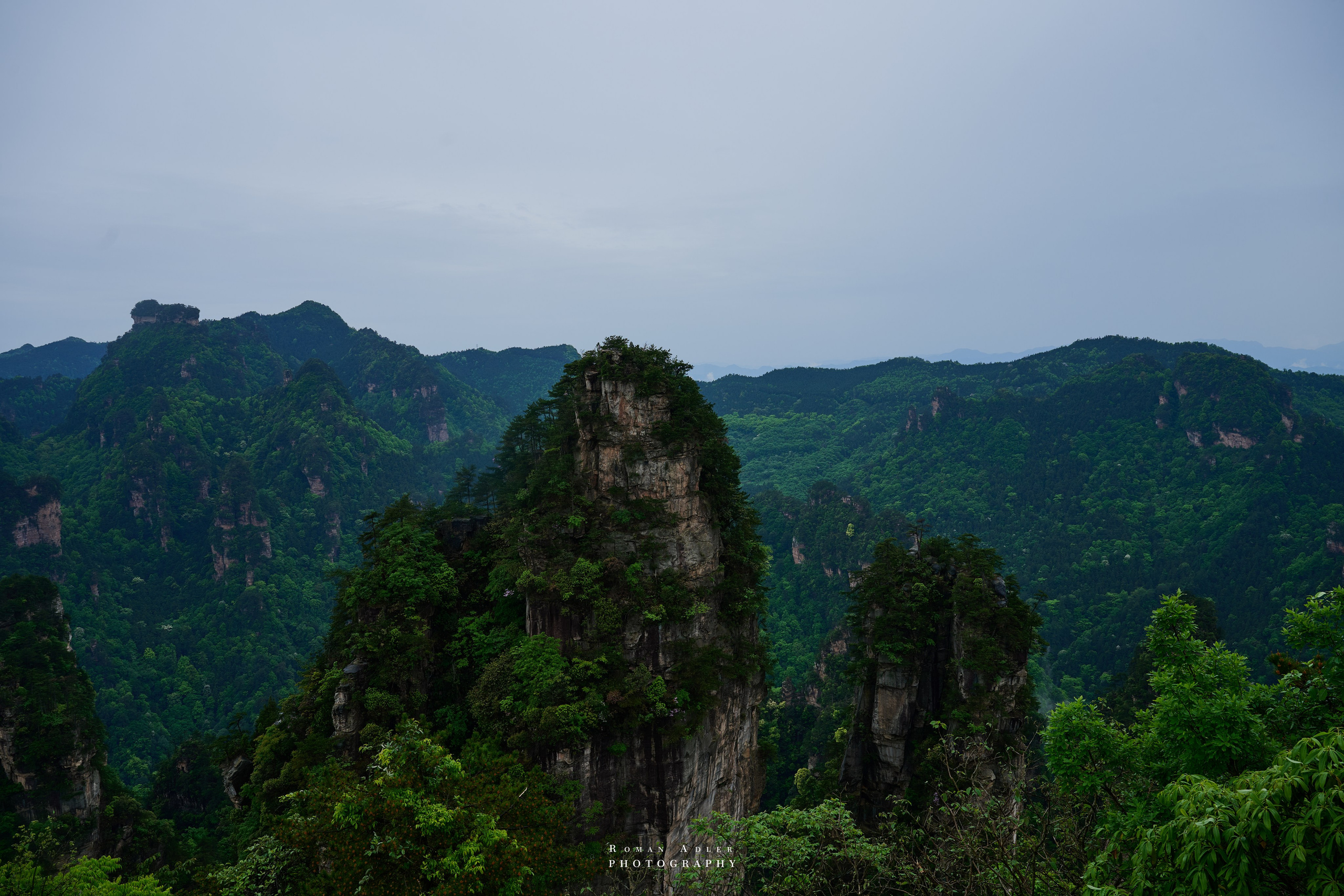 Zhangjiajie. Here, the sky seems to descend to the earth