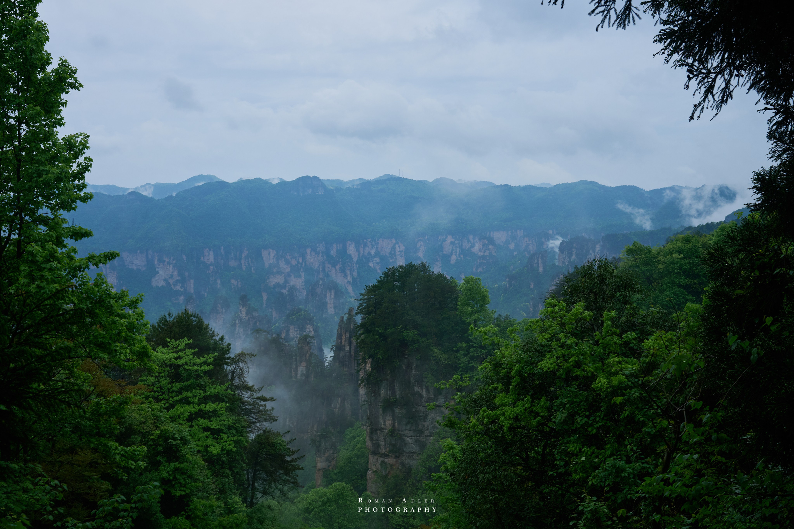 Zhangjiajie. Here, the sky seems to descend to the earth