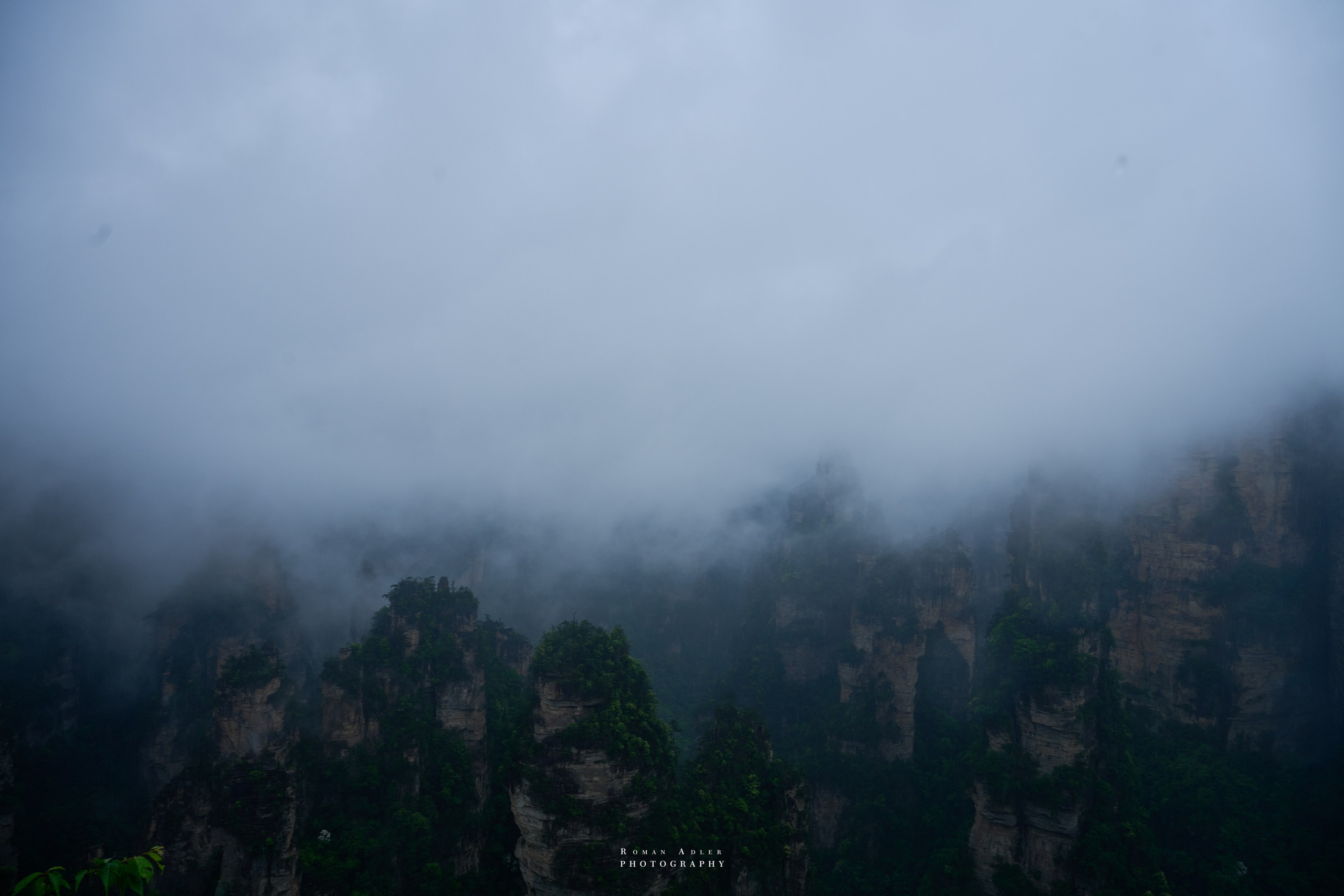 Zhangjiajie. Here, the sky seems to descend to the earth