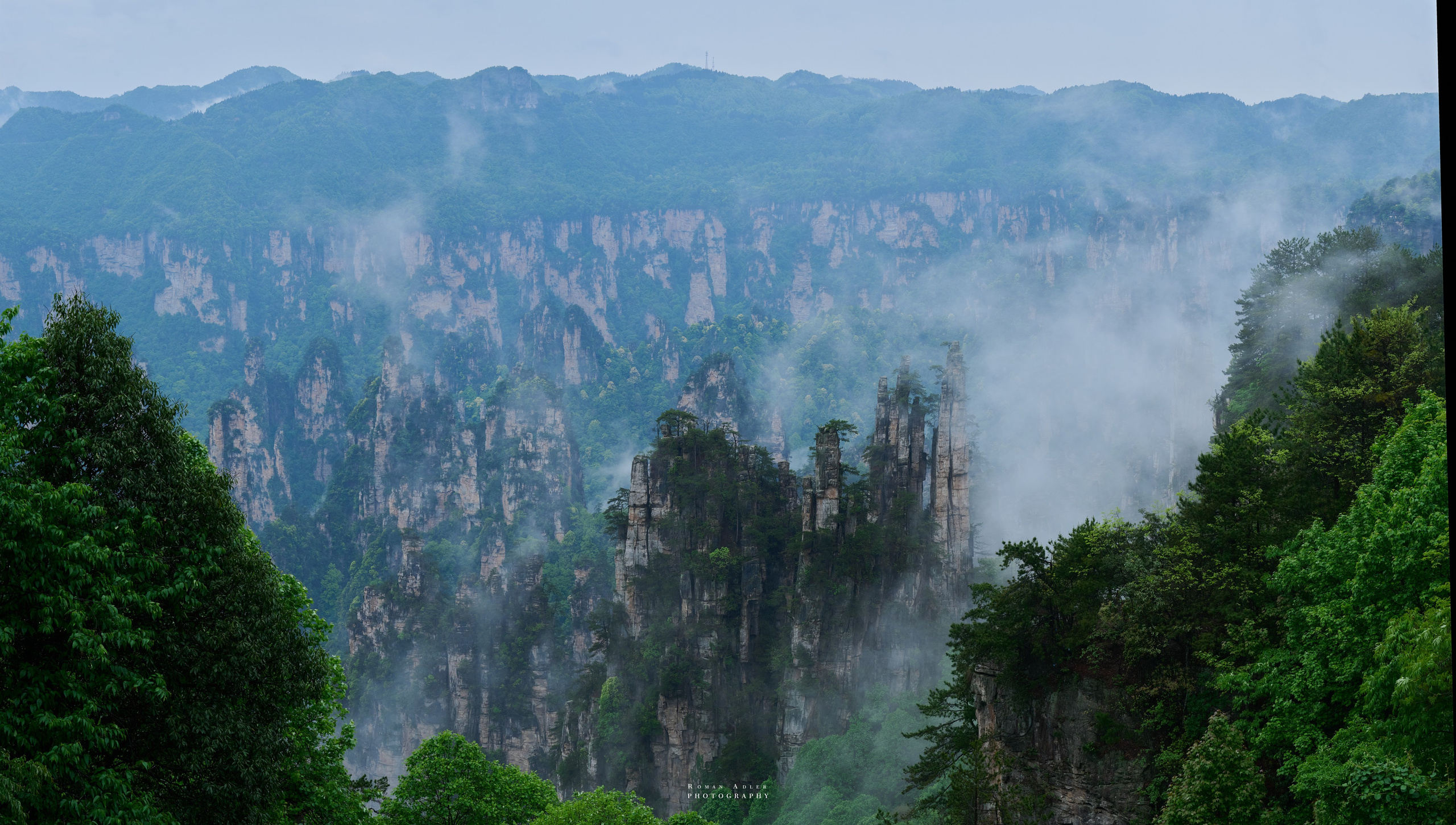 Zhangjiajie. Here, the sky seems to descend to the earth