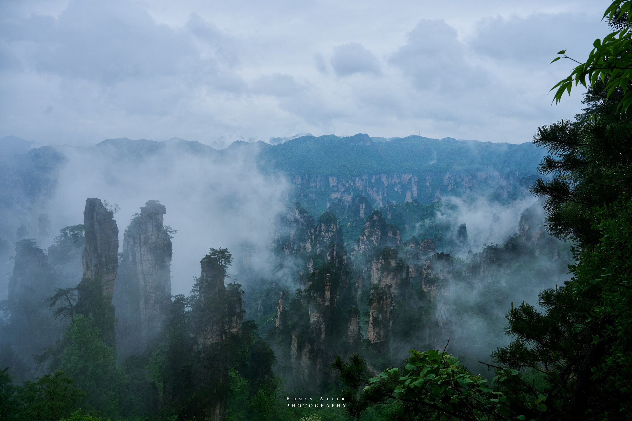 Zhangjiajie. Here, the sky seems to descend to the earth