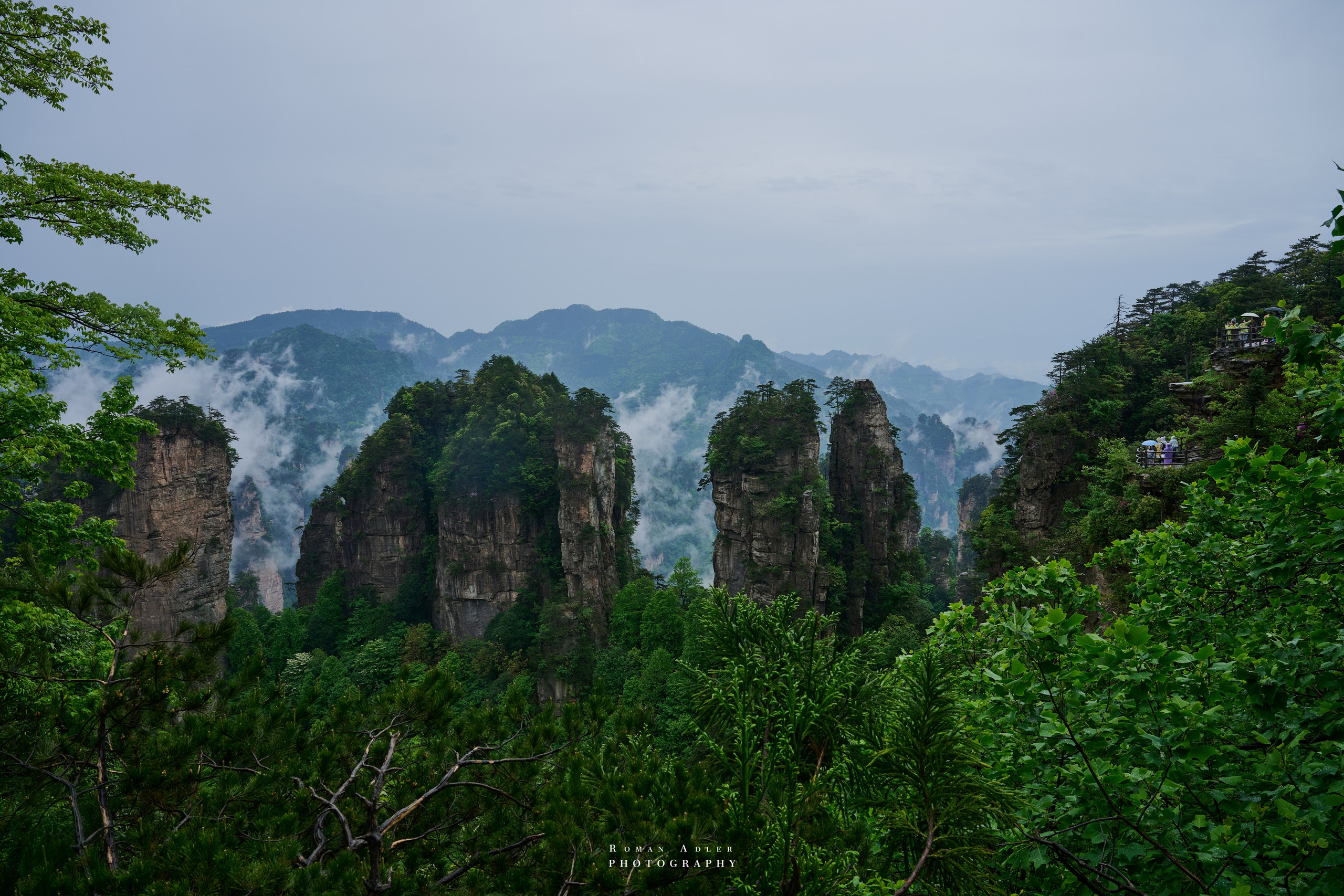 Zhangjiajie. Here, the sky seems to descend to the earth