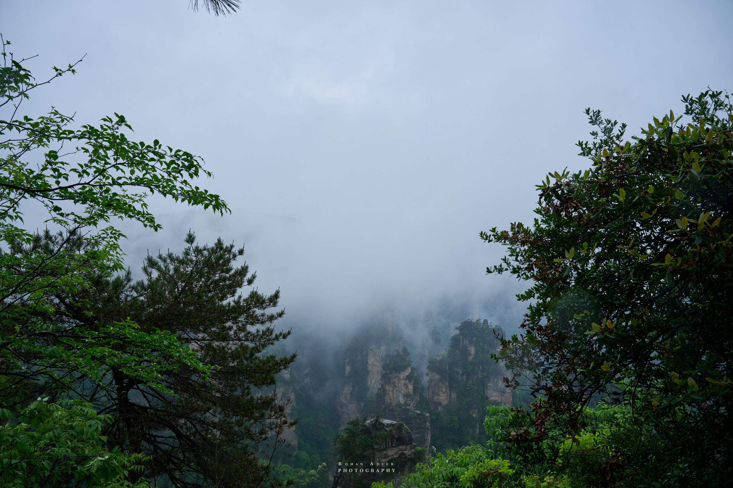 Zhangjiajie. Here, the sky seems to descend to the earth