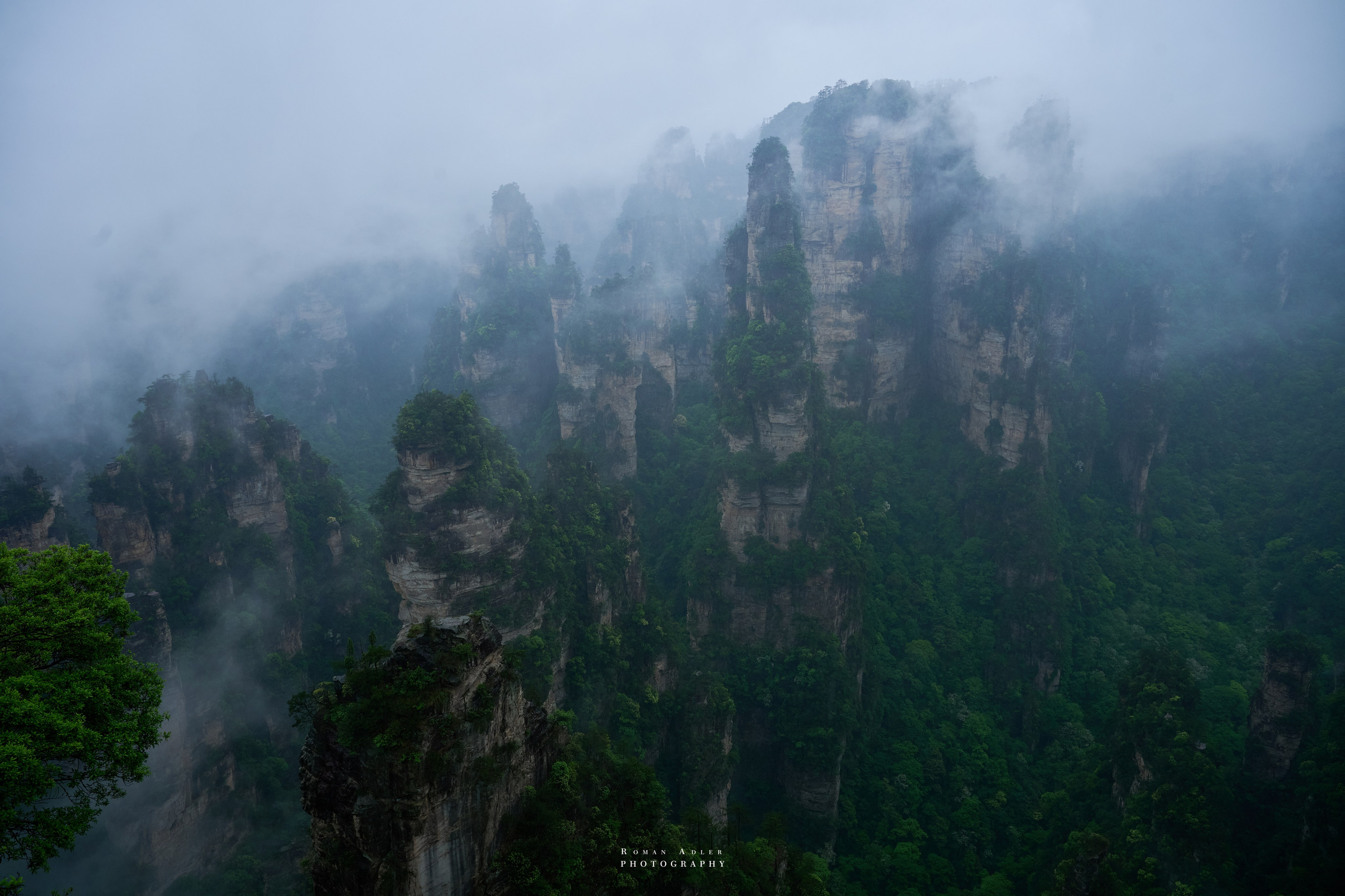 Zhangjiajie. Here, the sky seems to descend to the earth