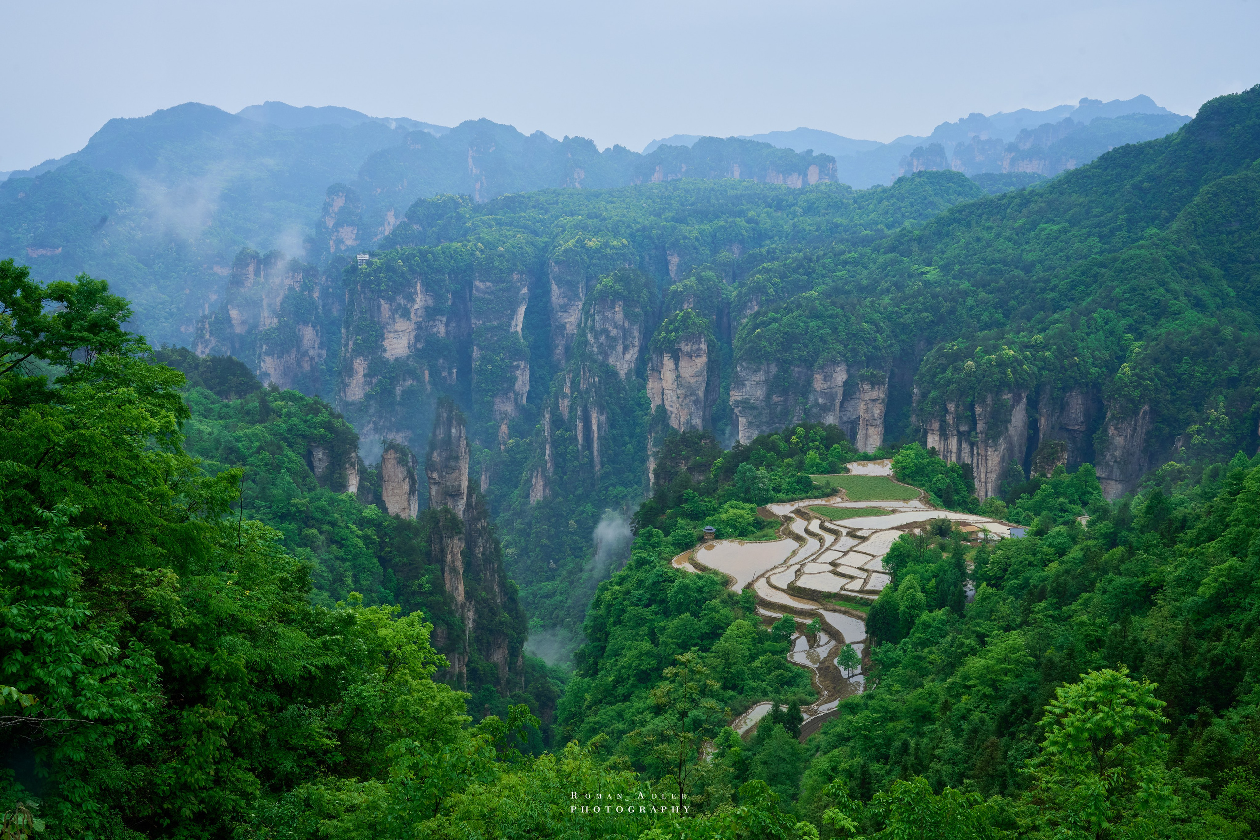 Zhangjiajie. Here, the sky seems to descend to the earth