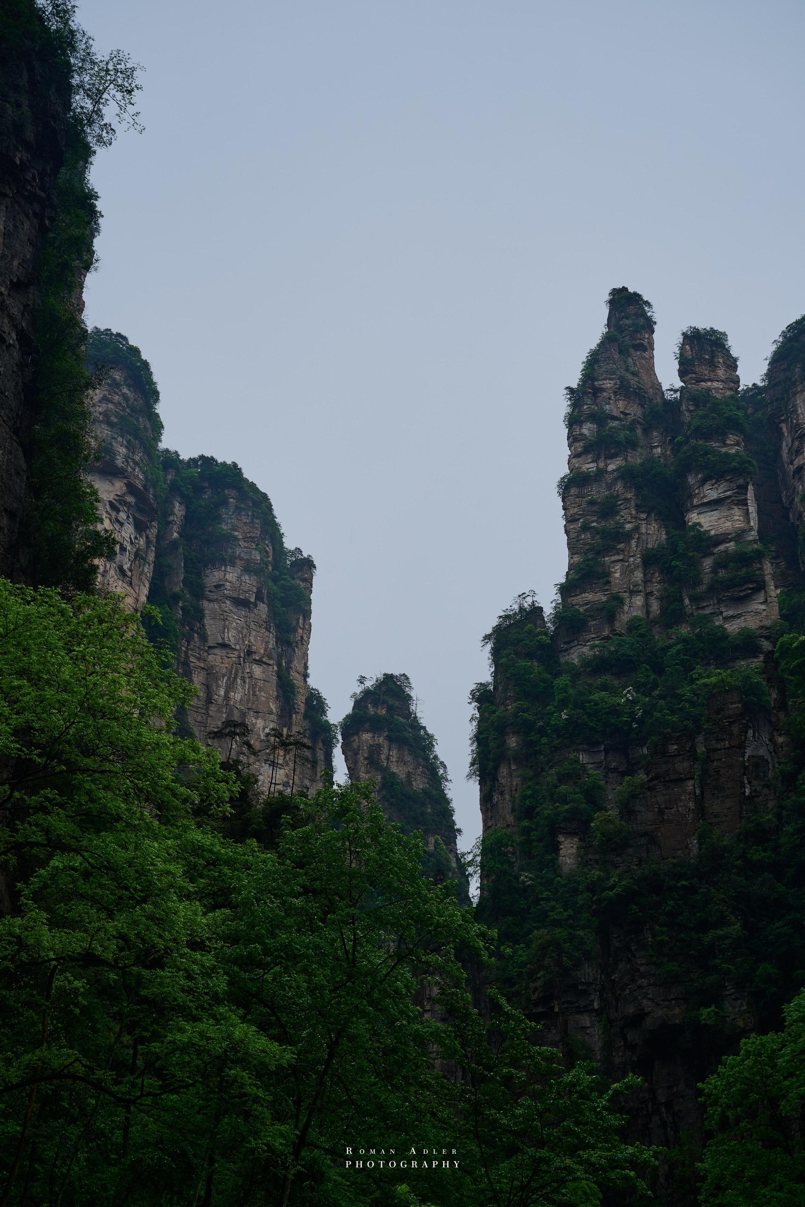Zhangjiajie. Here, the sky seems to descend to the earth