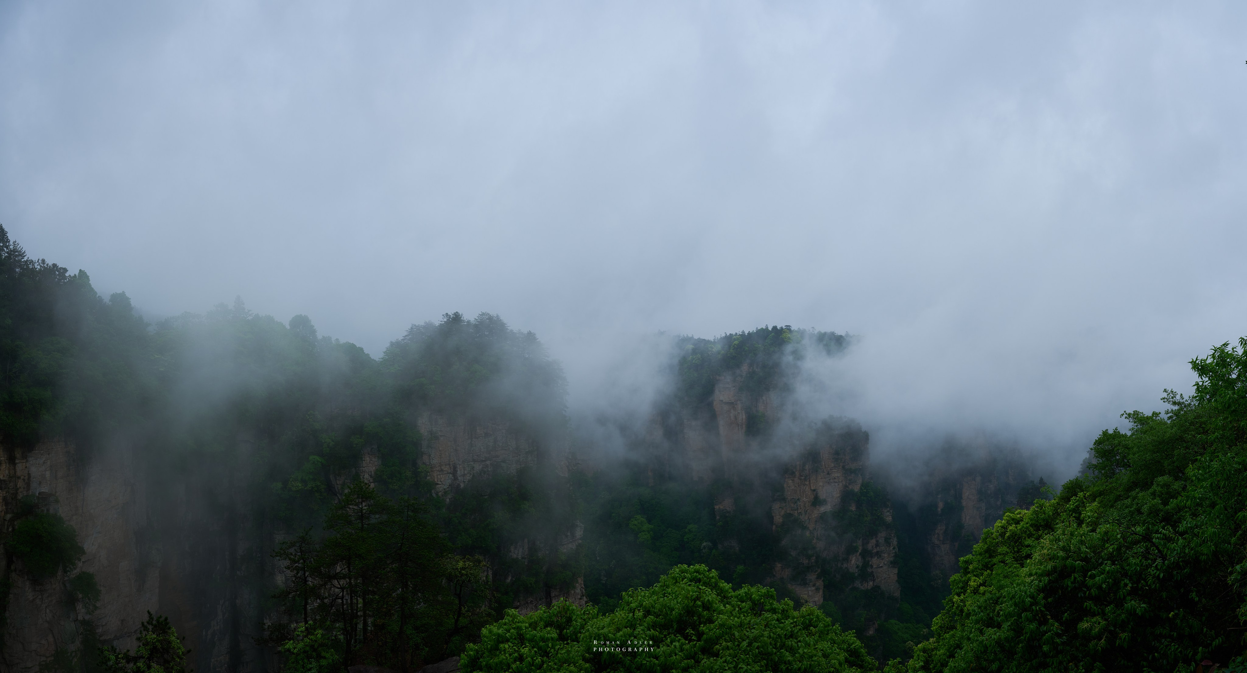 Zhangjiajie. Here, the sky seems to descend to the earth